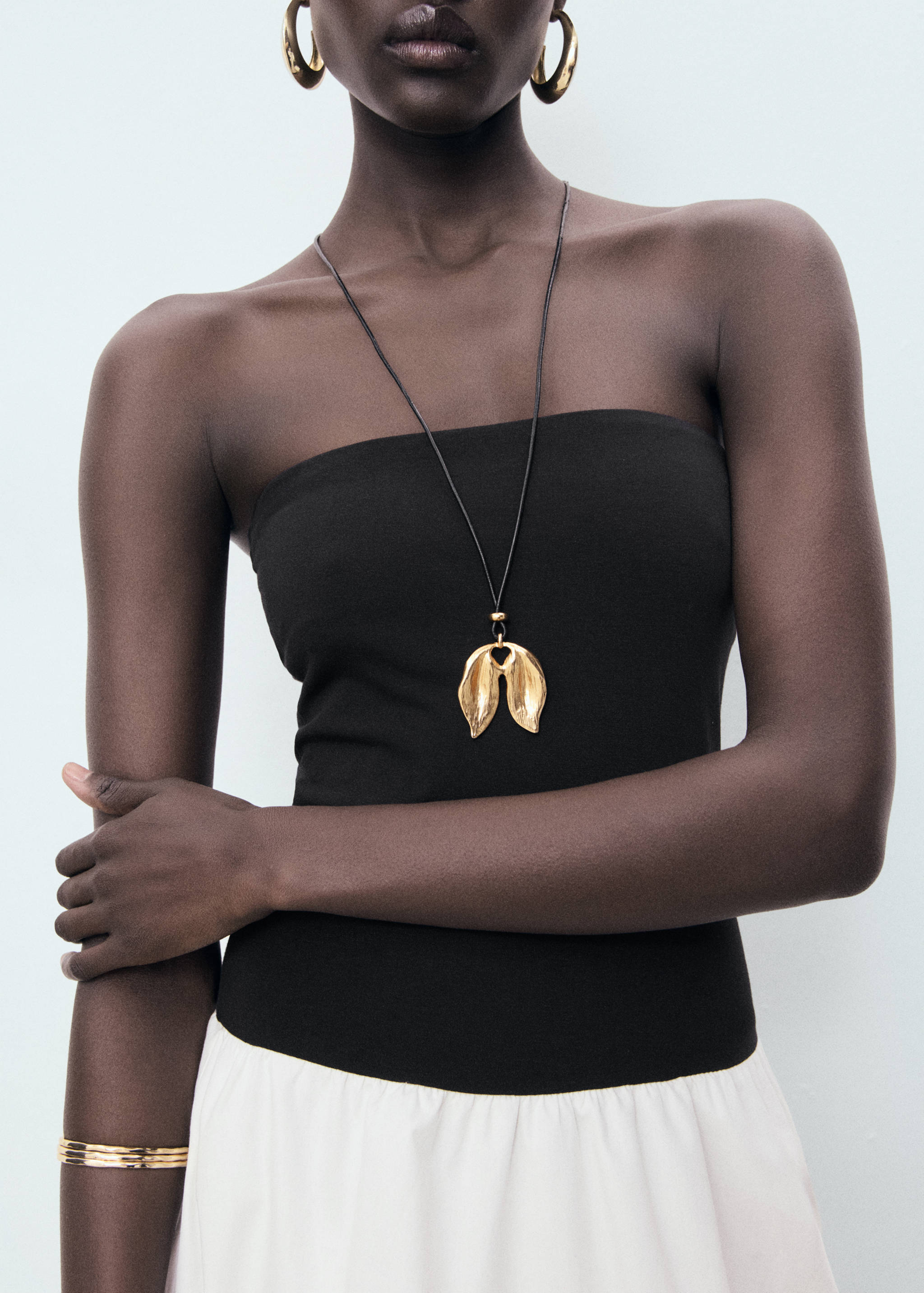 Combined knitted balloon dress - Details of the article 3