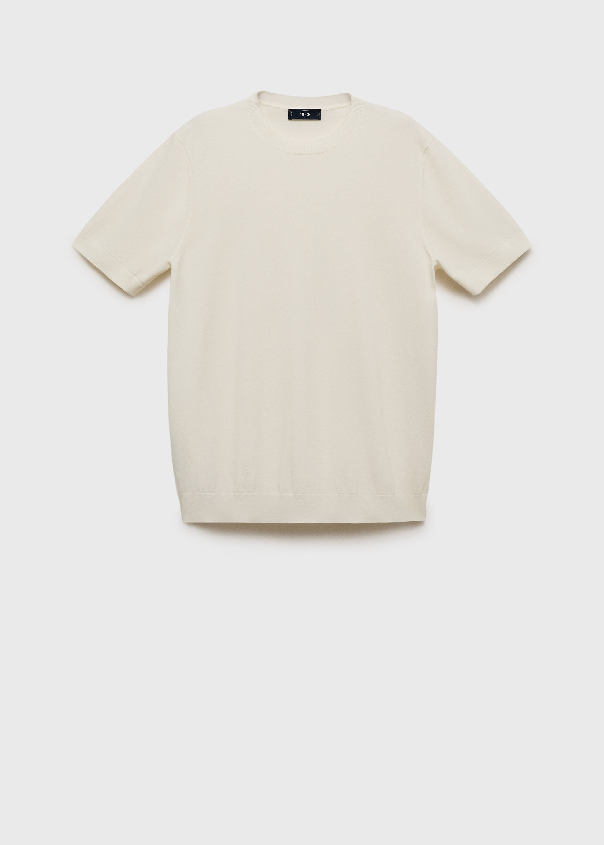 Cotton fine-knit t-shirt - Article without model