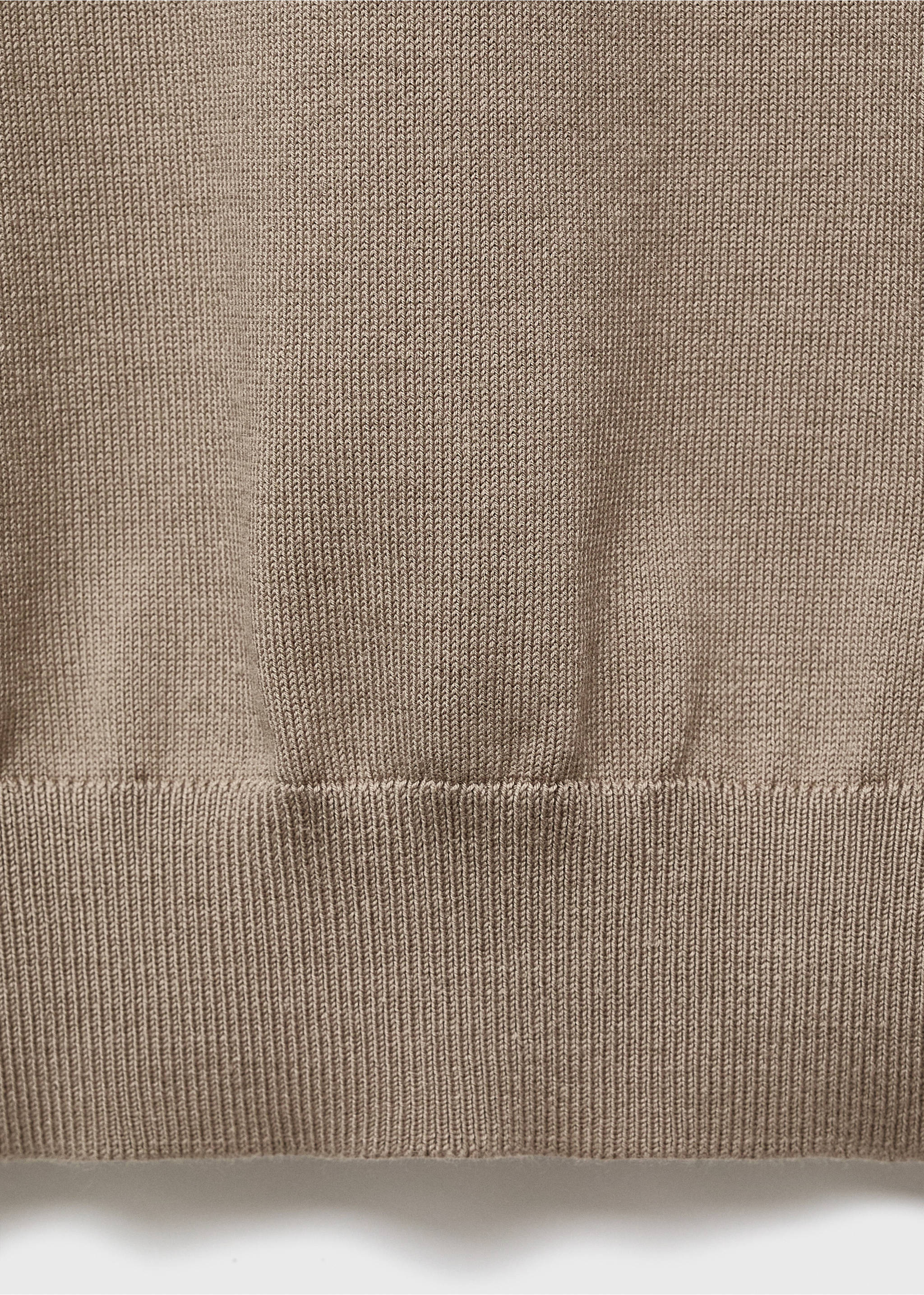 Cotton fine-knit t-shirt - Details of the article 0, Medium Brown. Ref: 17061245-00.