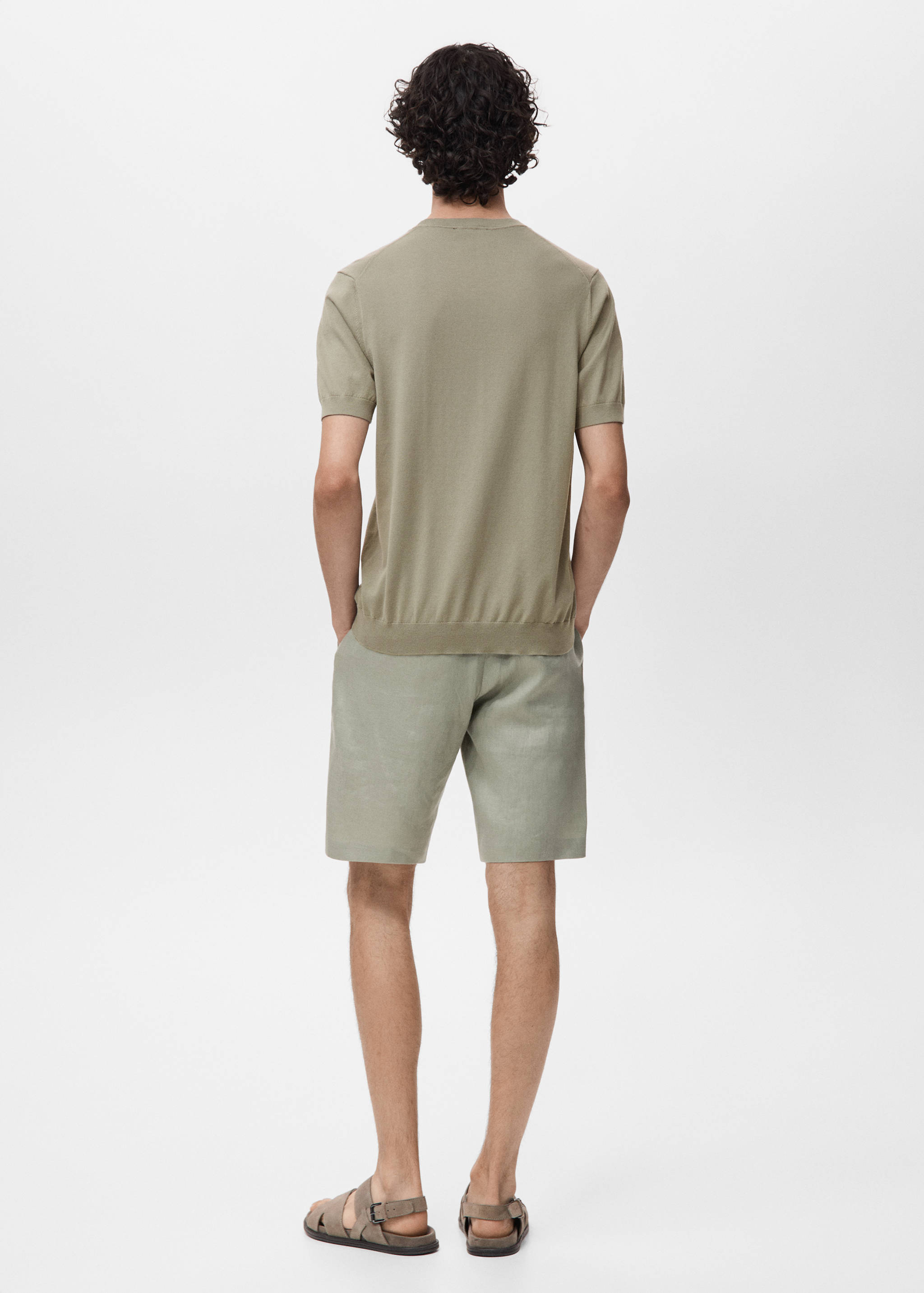Cotton fine-knit t-shirt - Reverse of the article
