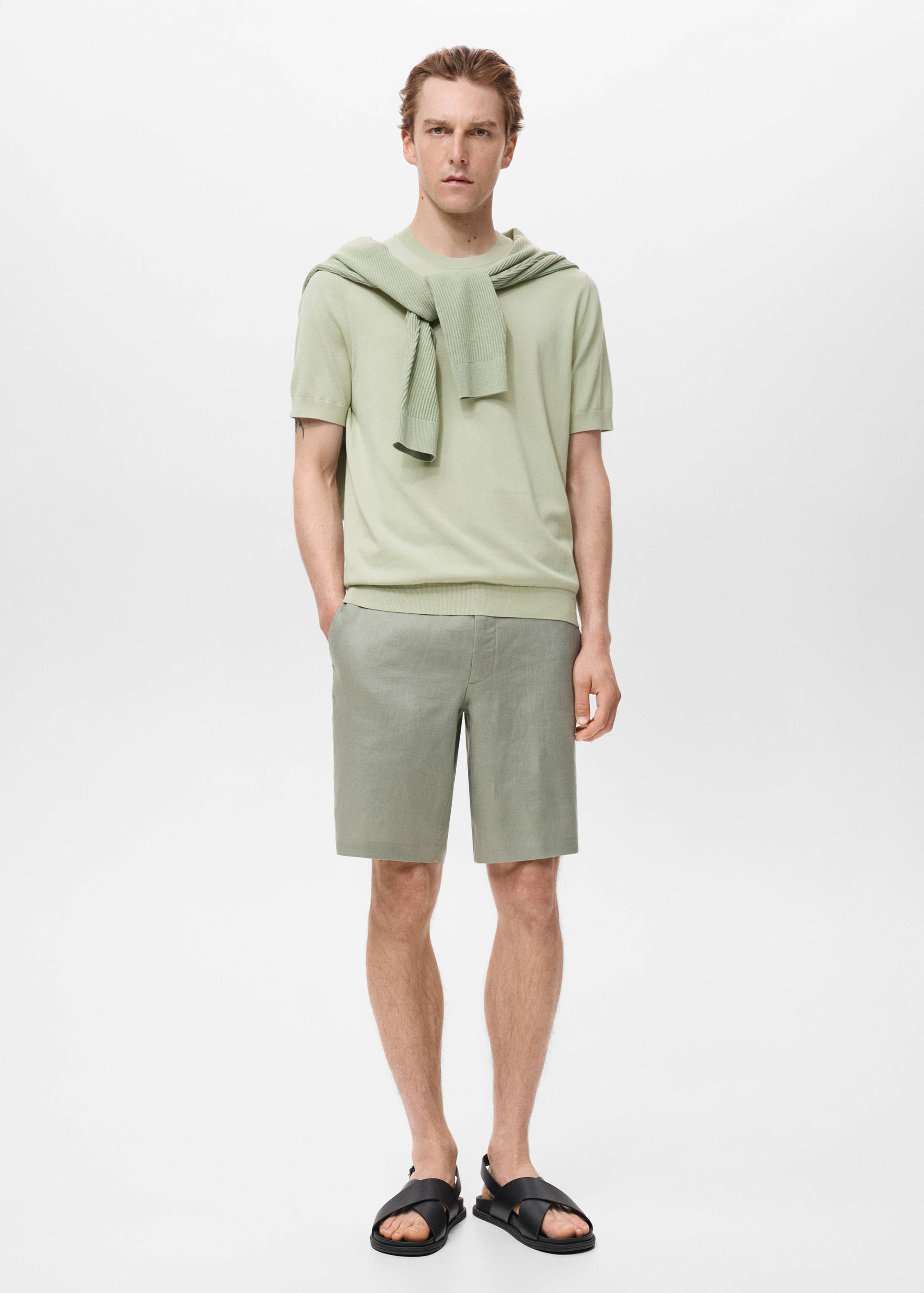 Cotton fine-knit t-shirt - General plane
