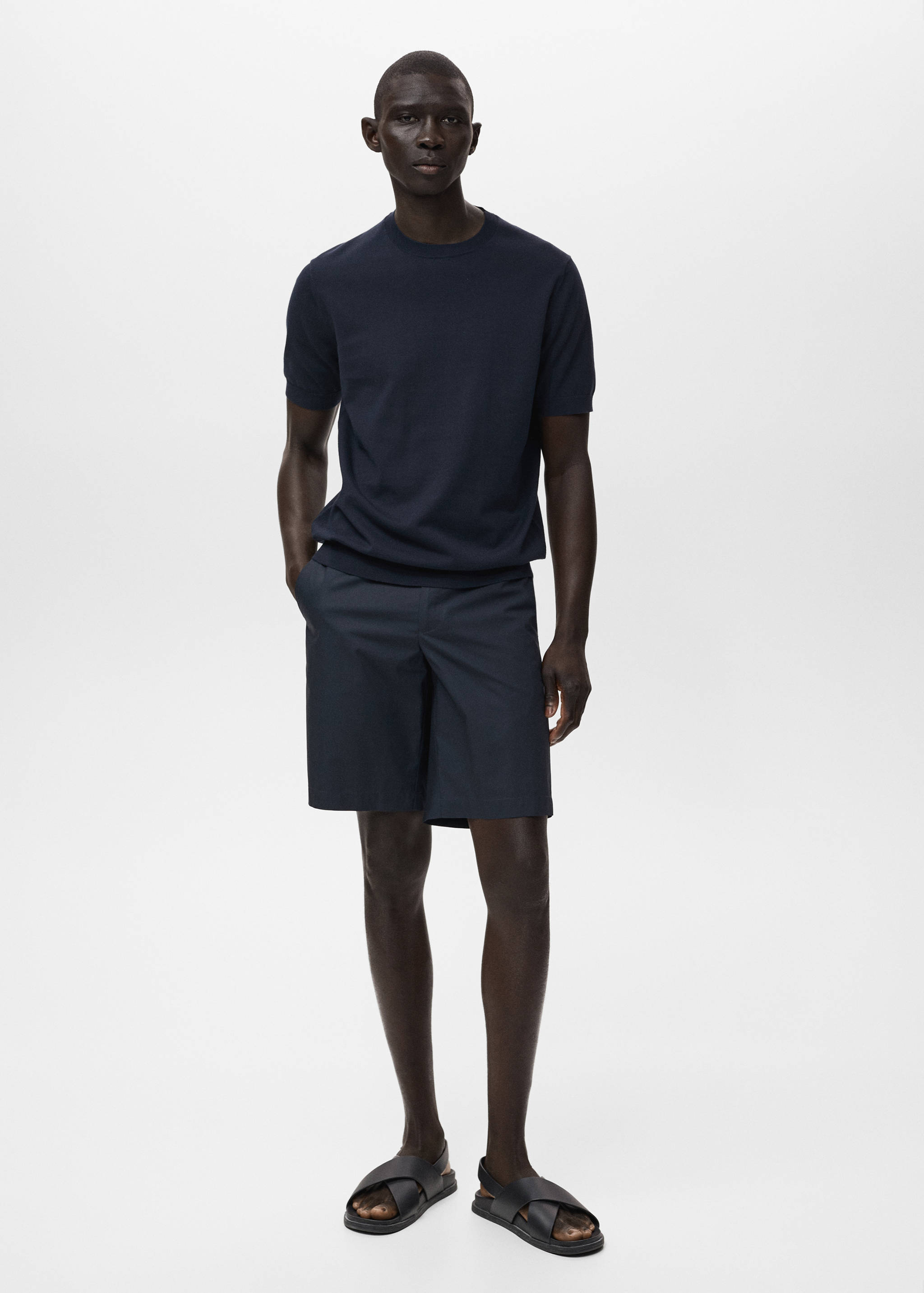 Cotton fine-knit t-shirt - General plane