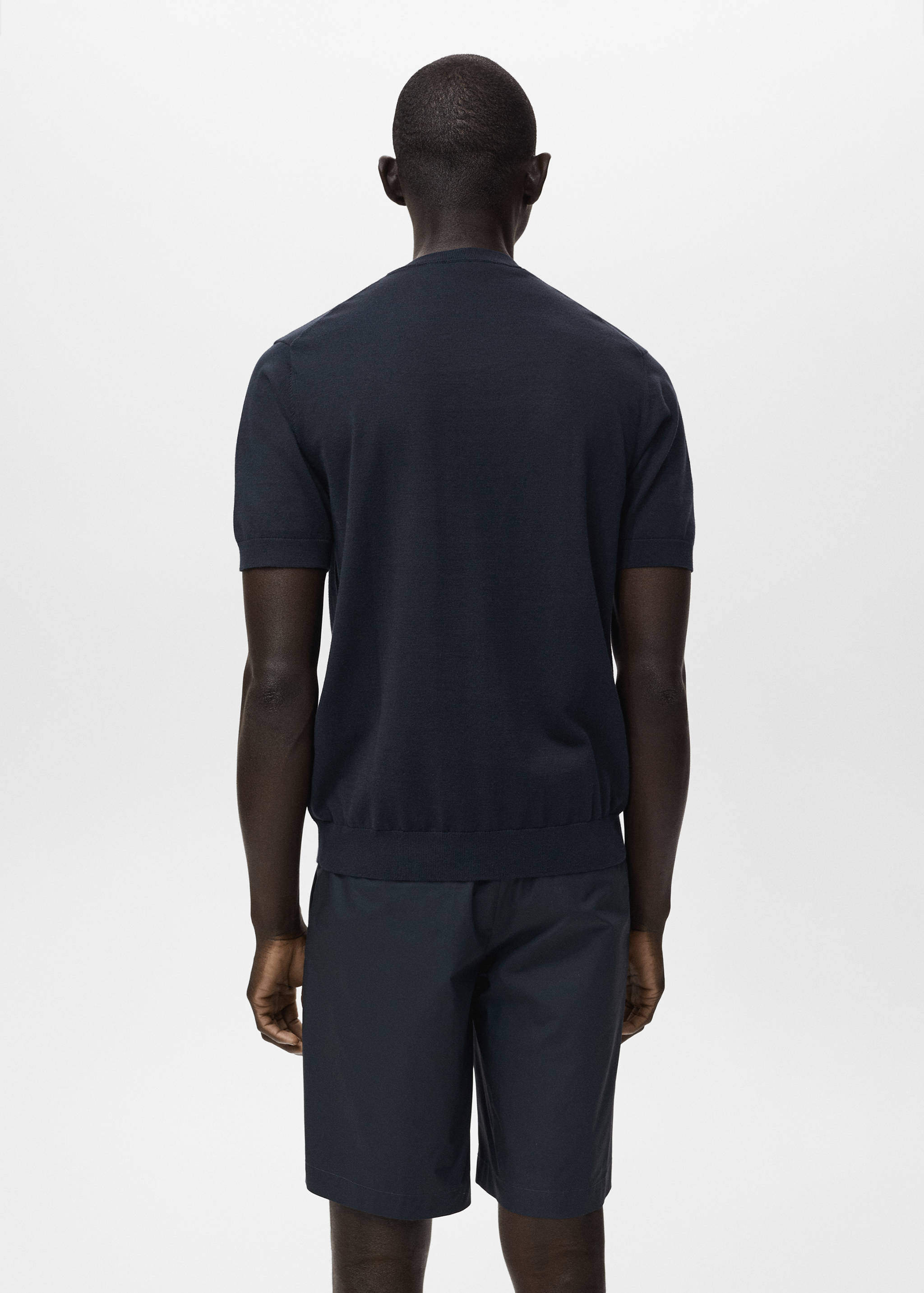 Cotton fine-knit t-shirt - Reverse of the article