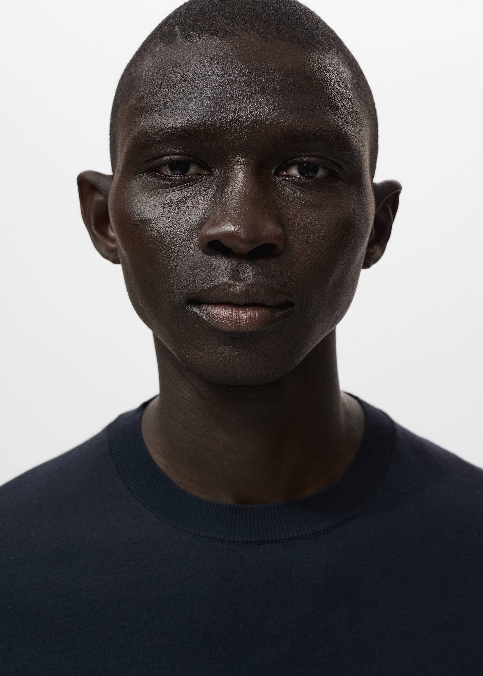 Cotton fine-knit t-shirt - Details of the article 1