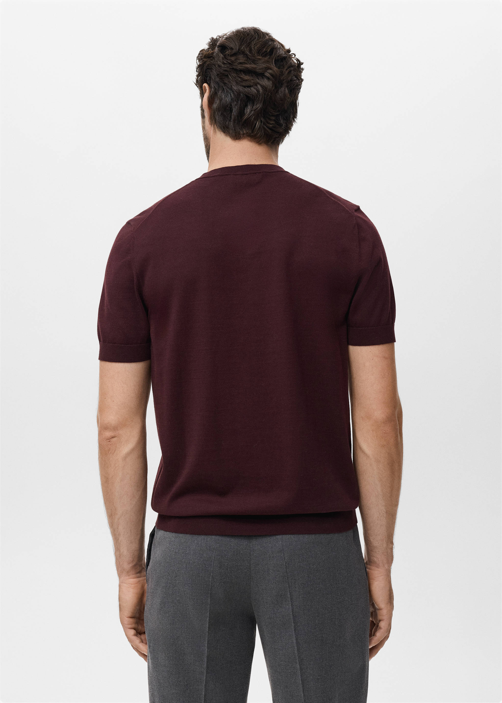 Cotton fine-knit t-shirt - Reverse of the article