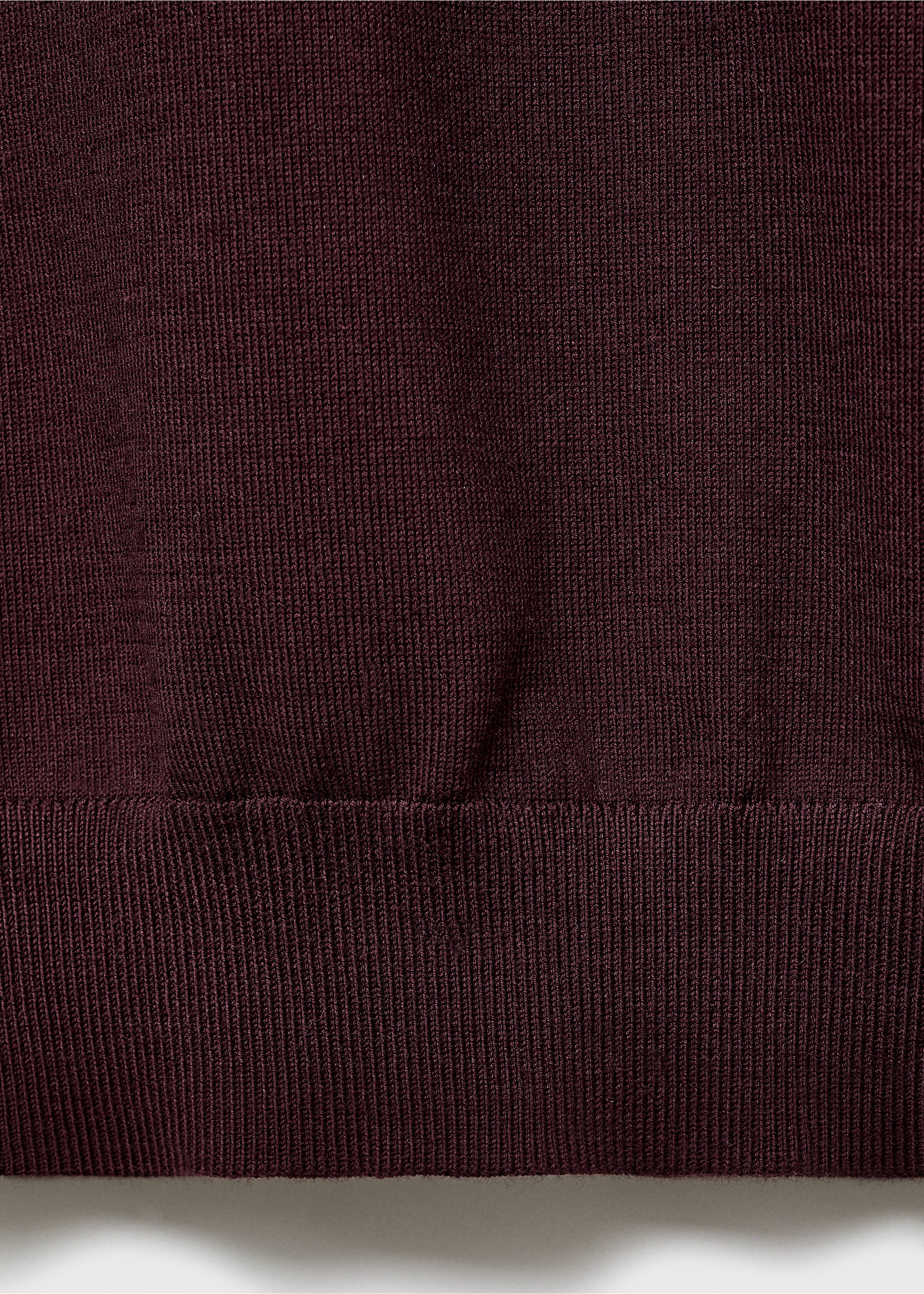 Cotton fine-knit t-shirt - Details of the article 0, Burgundy. Ref: 17061245-00.
