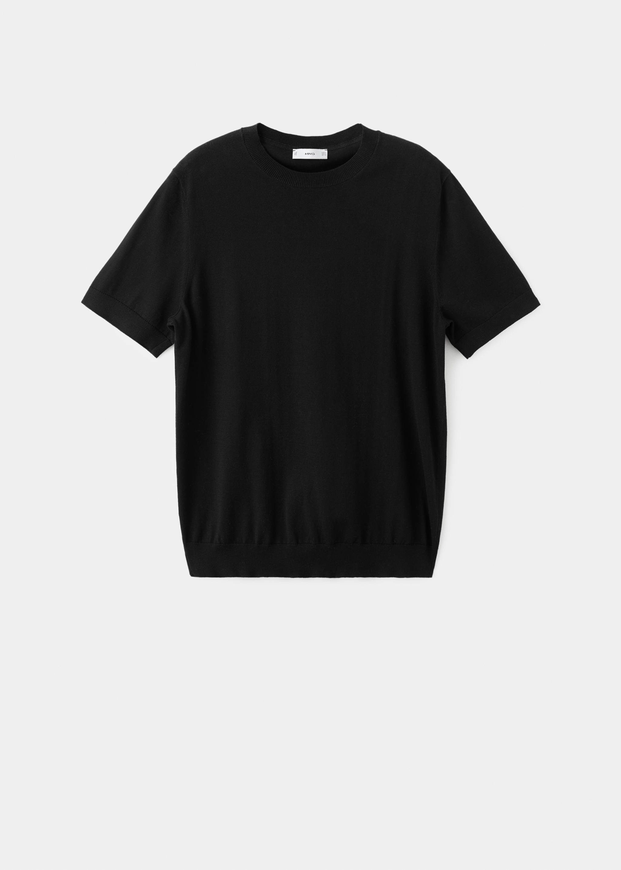 Cotton fine-knit t-shirt - Article without model