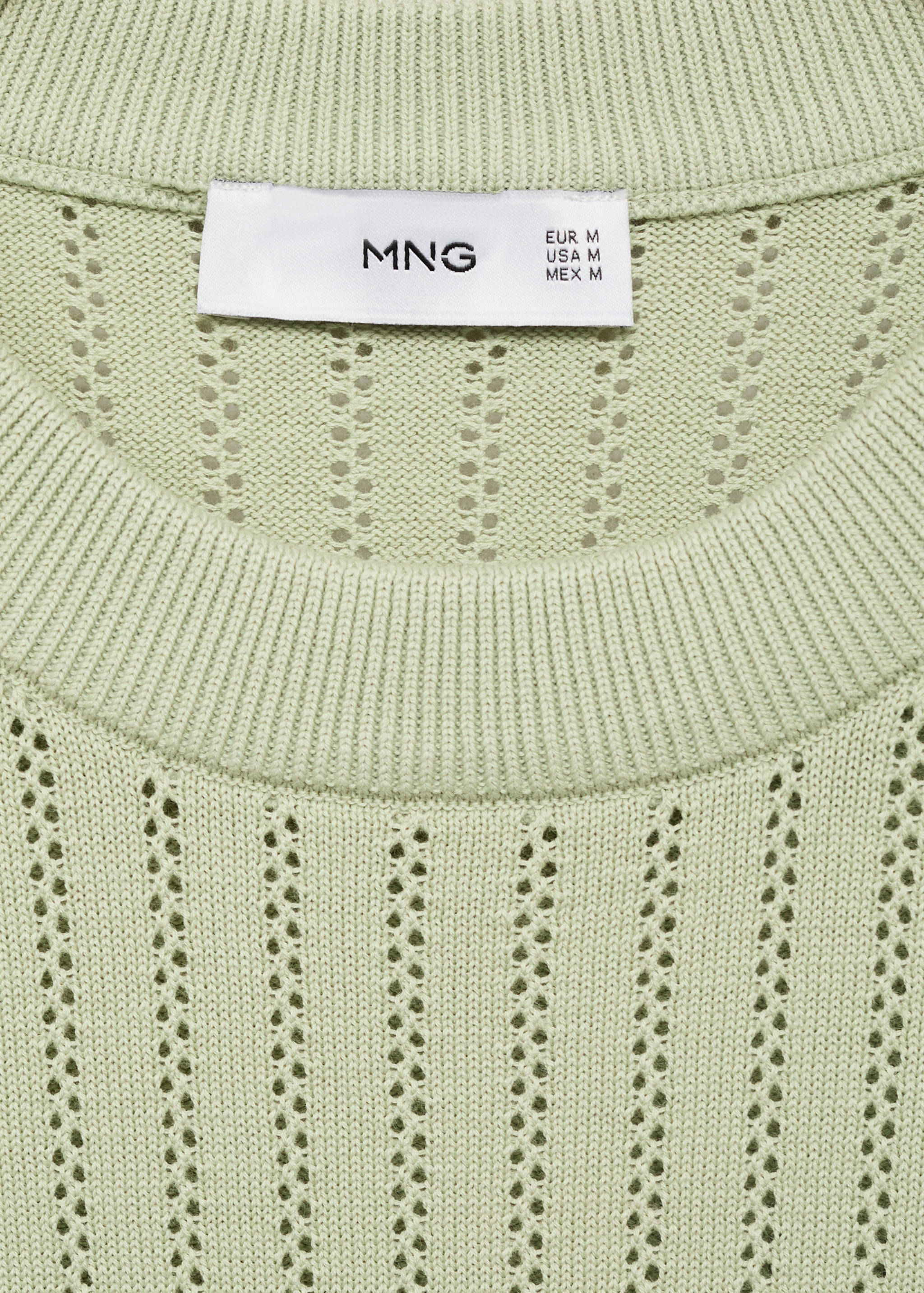Striped openwork cotton t-shirt - Details of the article 8