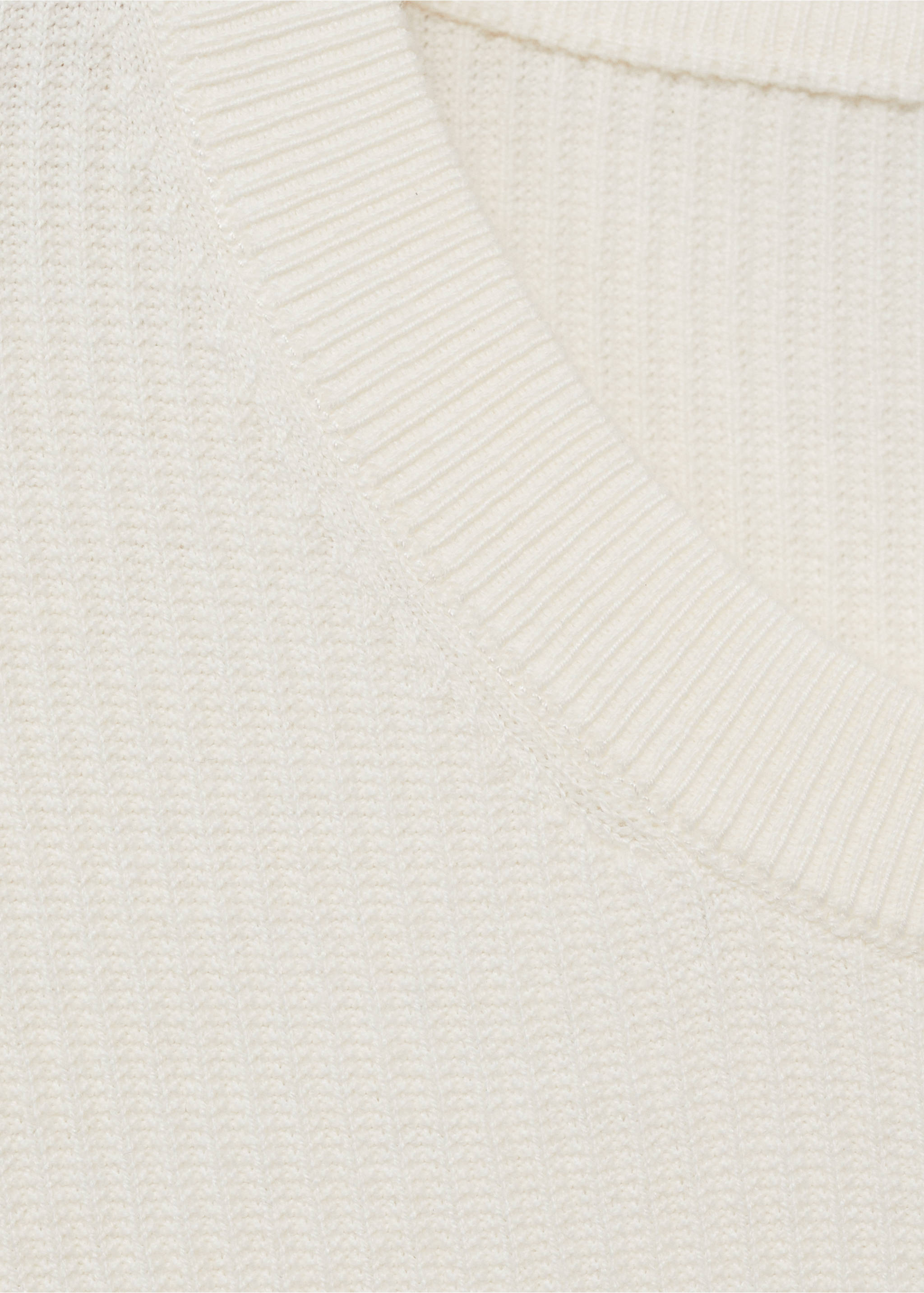 Fine rib-knit cotton sweater - Details of the article 8, Off White. Ref: 17061248-00.
