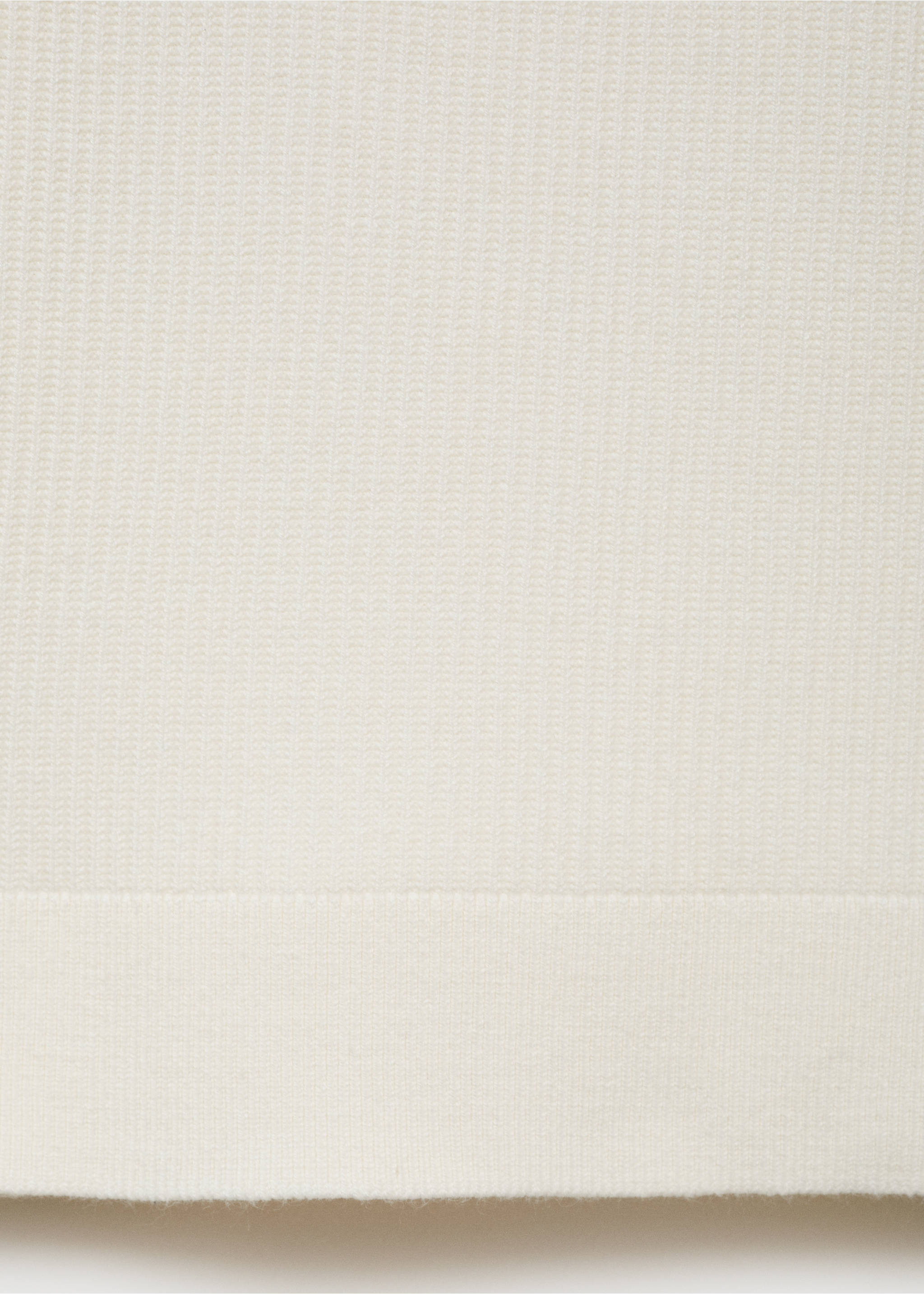 Fine rib-knit cotton sweater - Details of the article 0, Off White. Ref: 17061248-00.