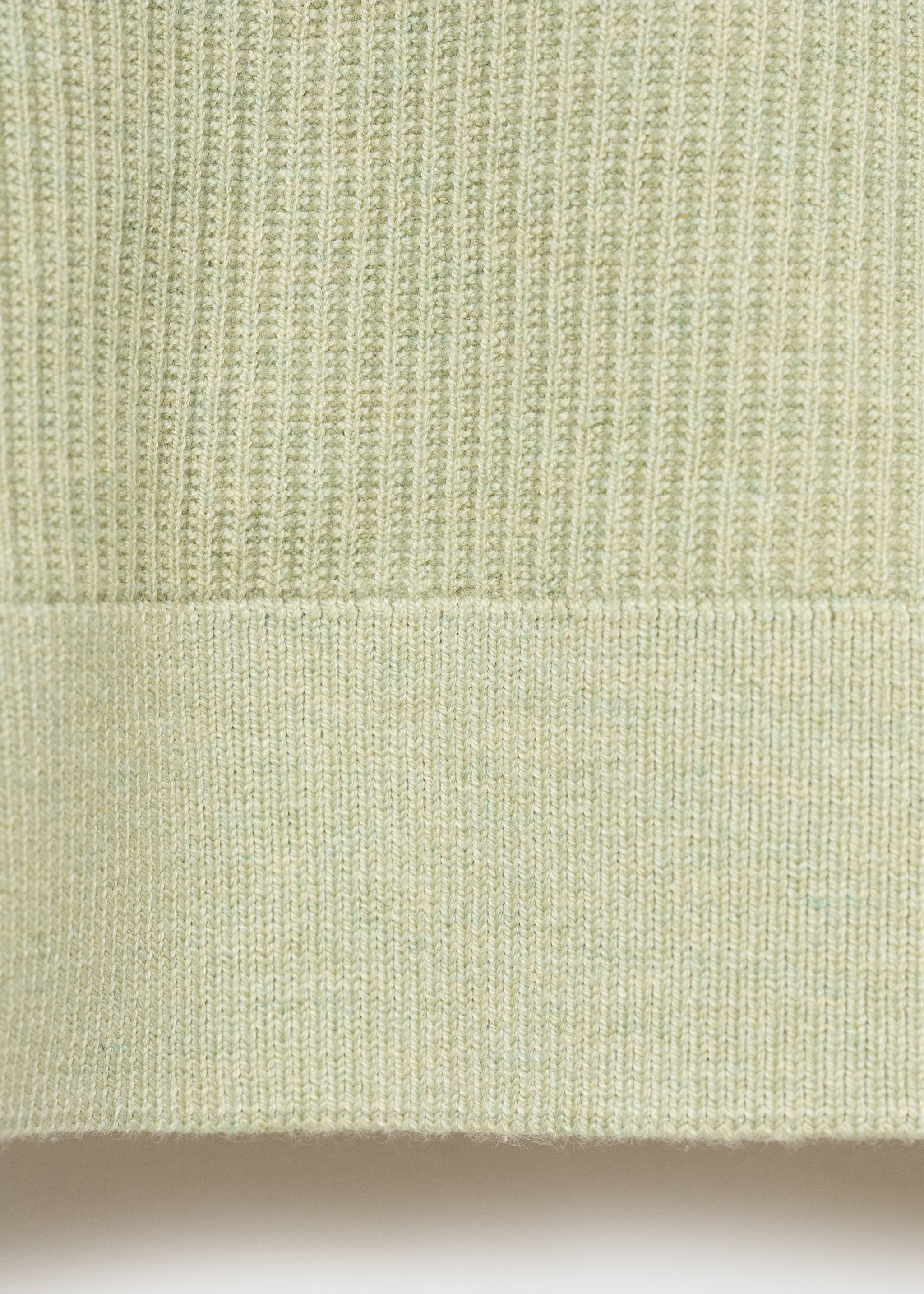 Fine rib-knit cotton sweater - Details of the article 0, Green Apple. Ref: 17061248-00.