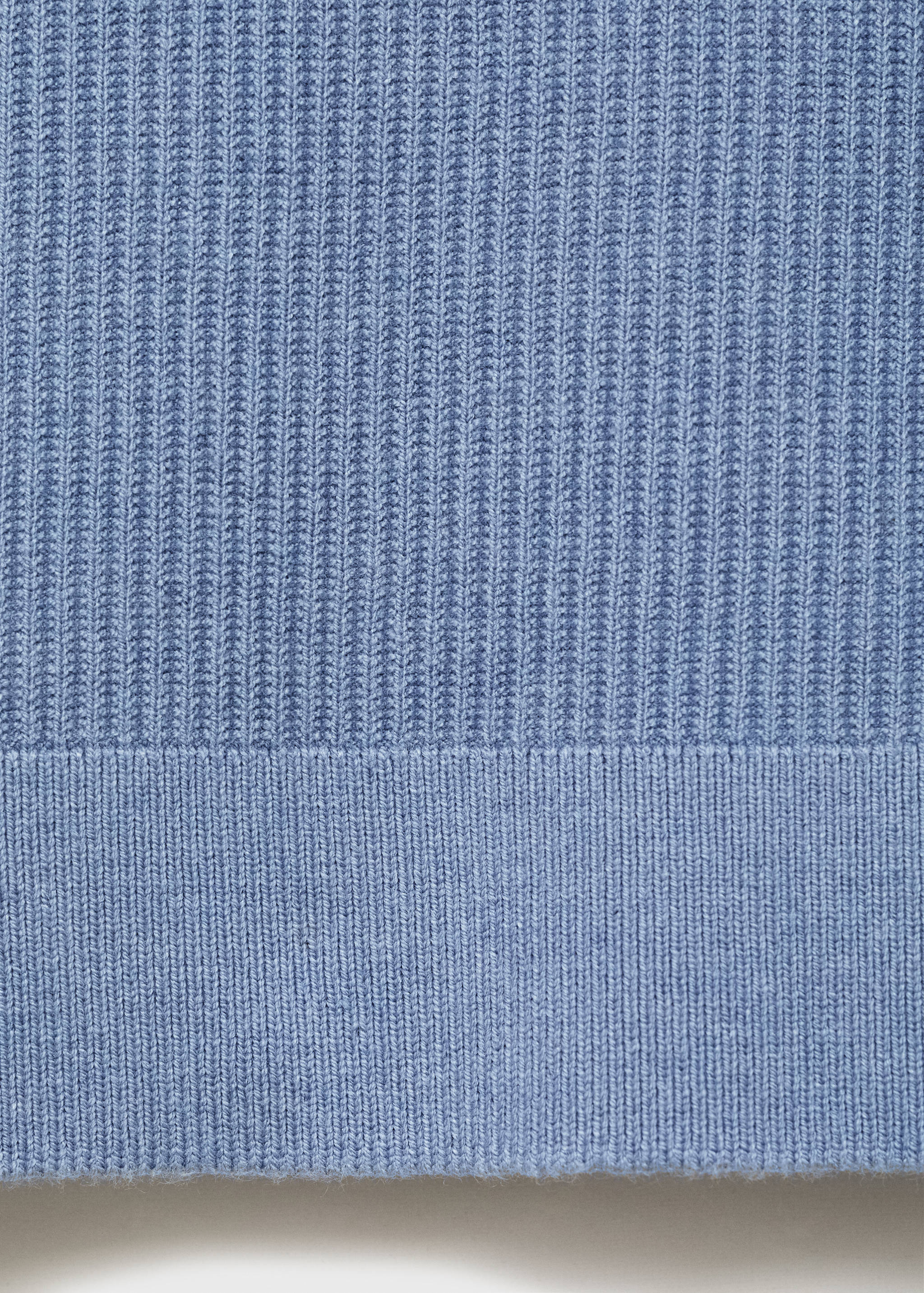 Fine rib-knit cotton sweater - Details of the article 0