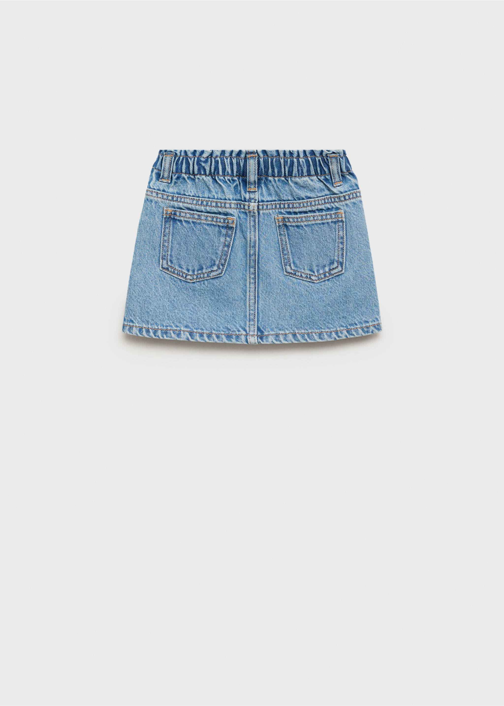 Paperbag denim skirt - Reverse of the article, Medium Blue. Ref: 17061252-00.