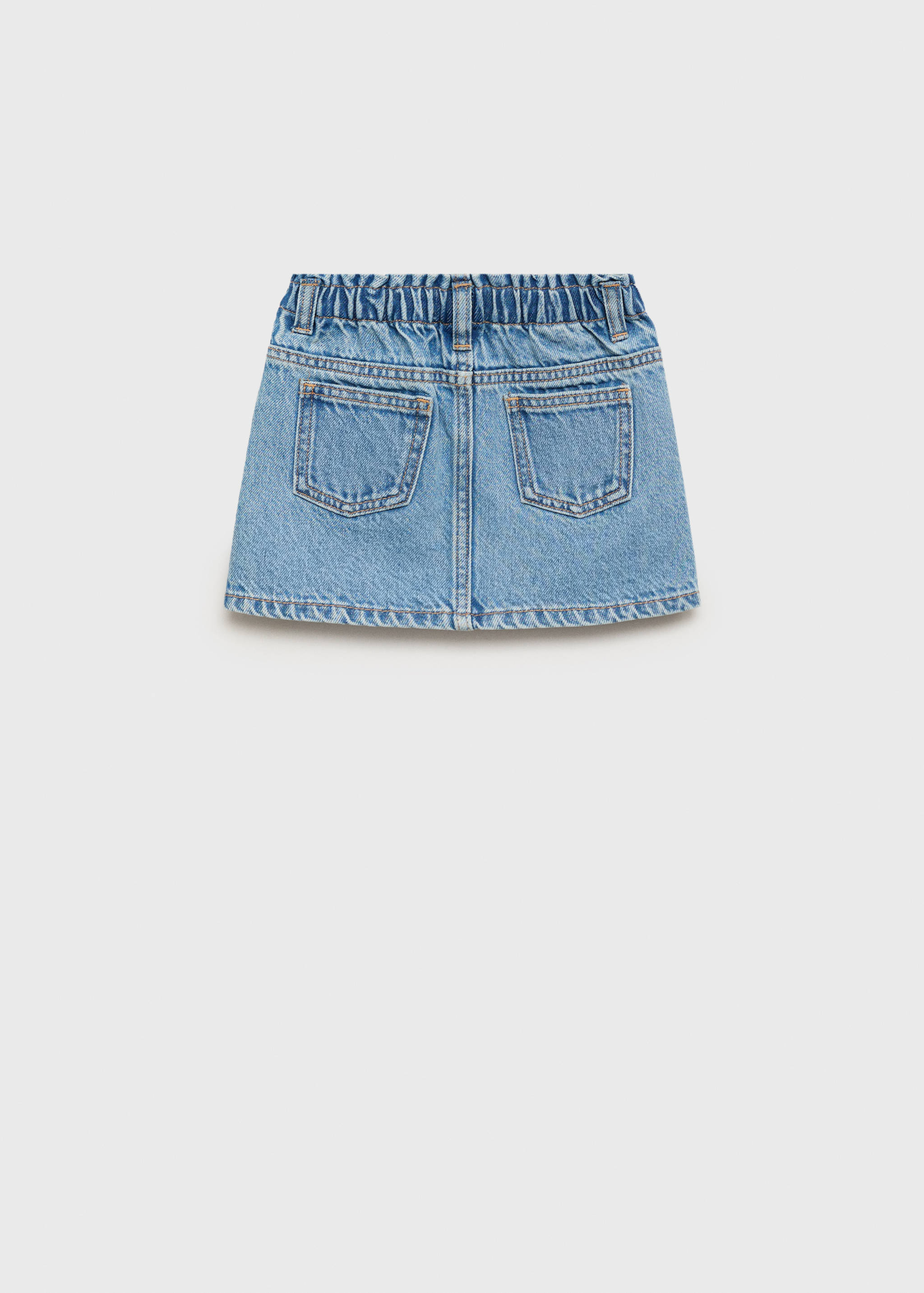 Paperbag denim skirt - Reverse of the article