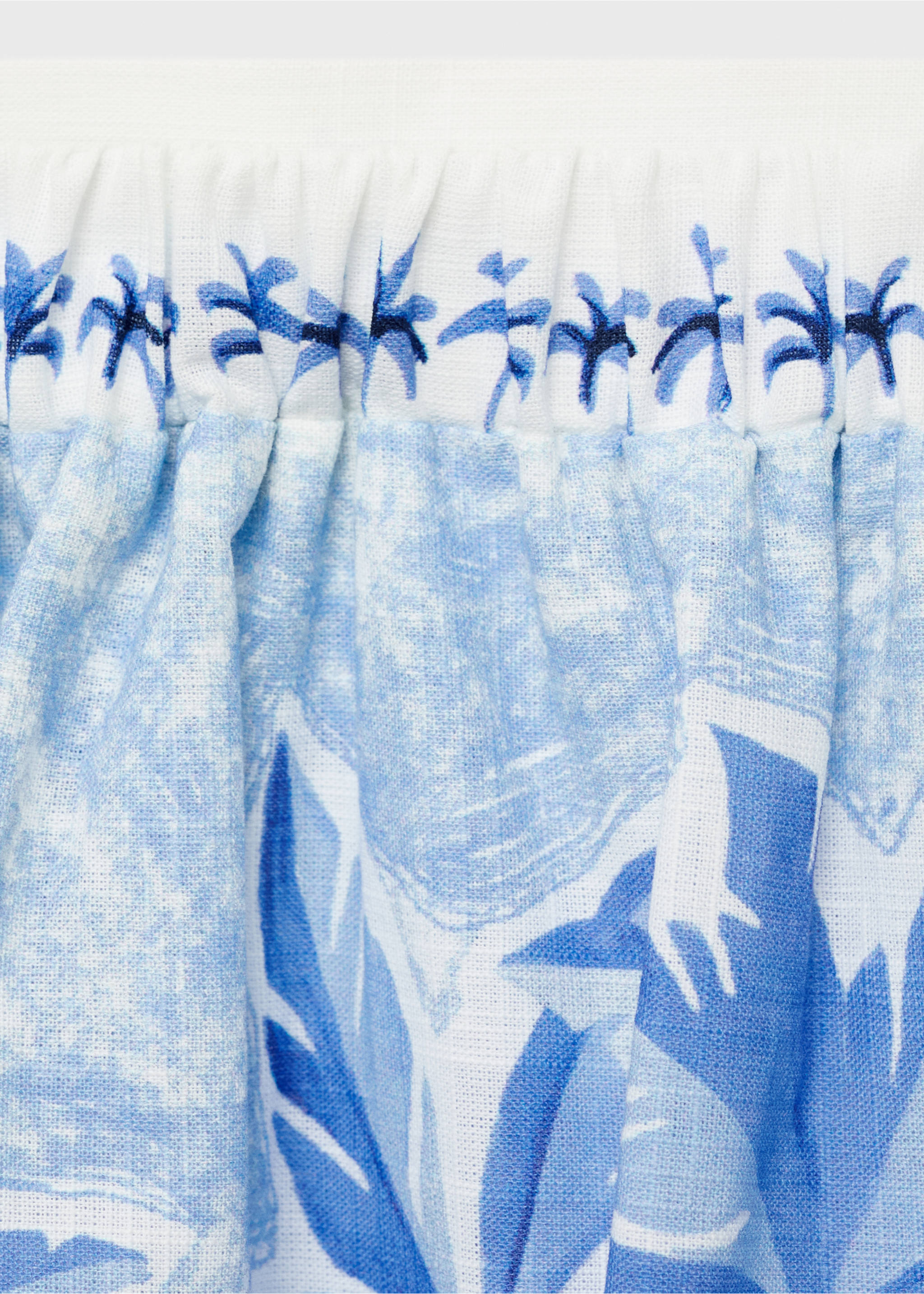Rock mit Palmenprint - Detail des Artikels 0, Blau. Ref: 17061253-00.