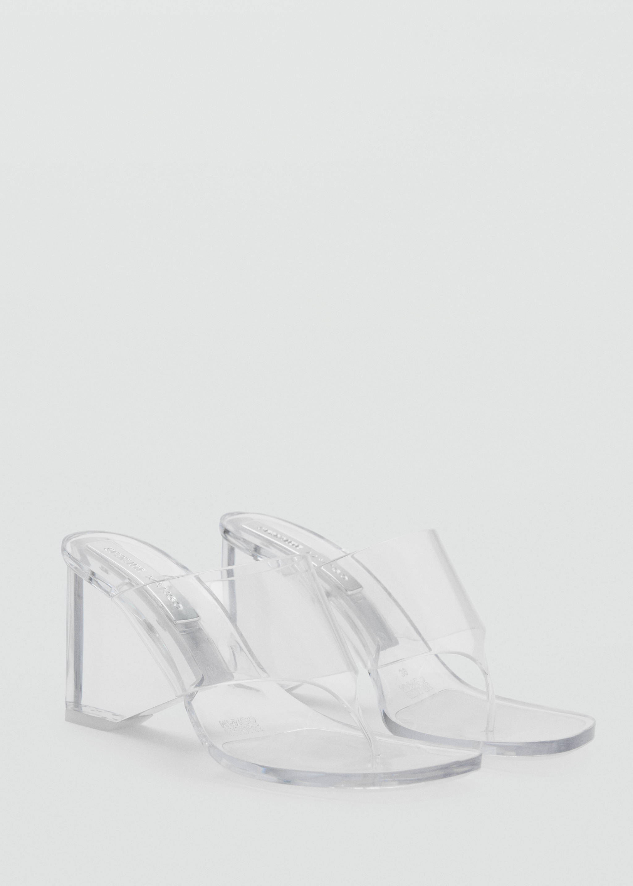 Transparent vinyl wedge sandals - Medium plane