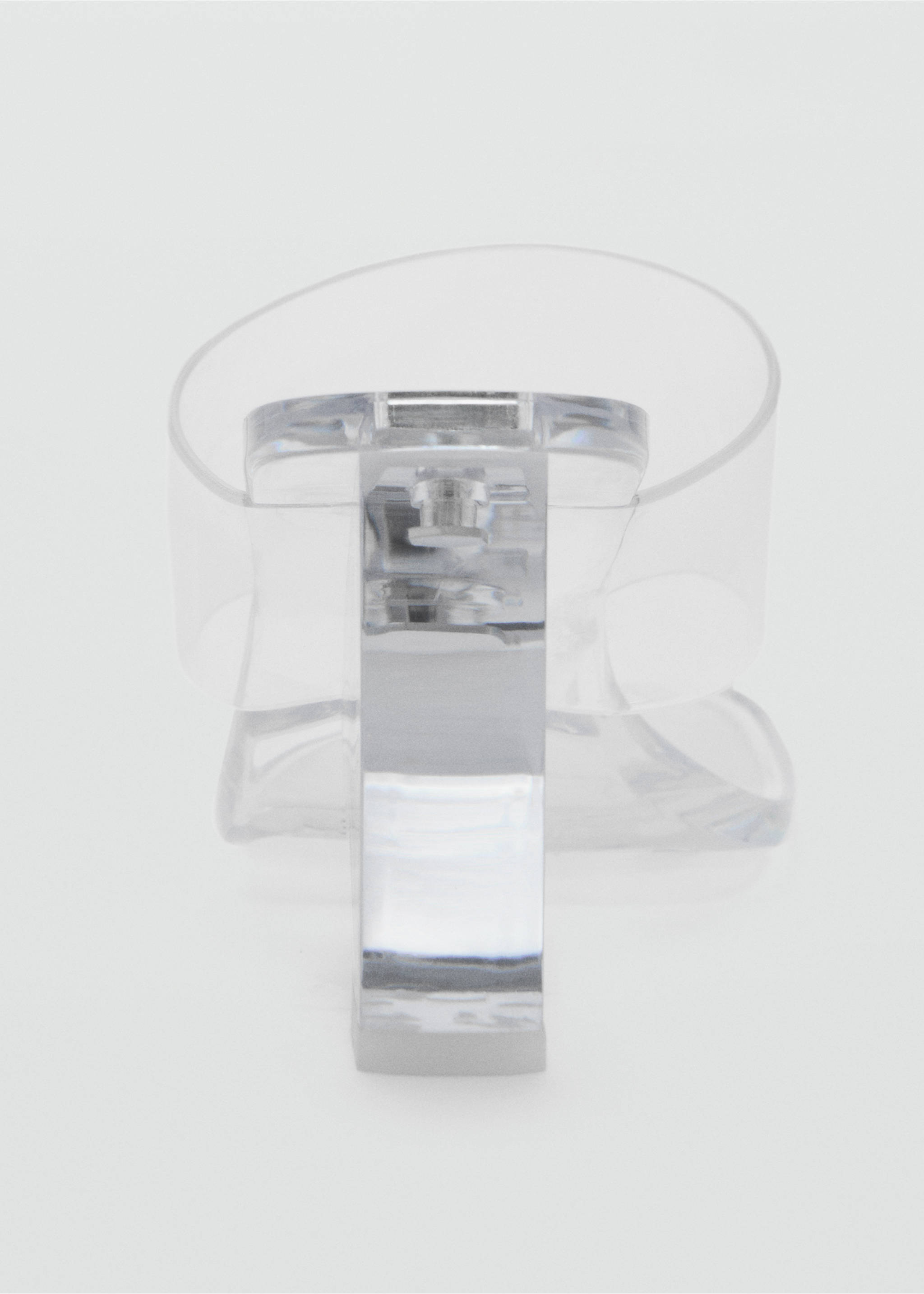 Transparent vinyl wedge sandals - Details of the article 3, White. Ref: 17061254-00.
