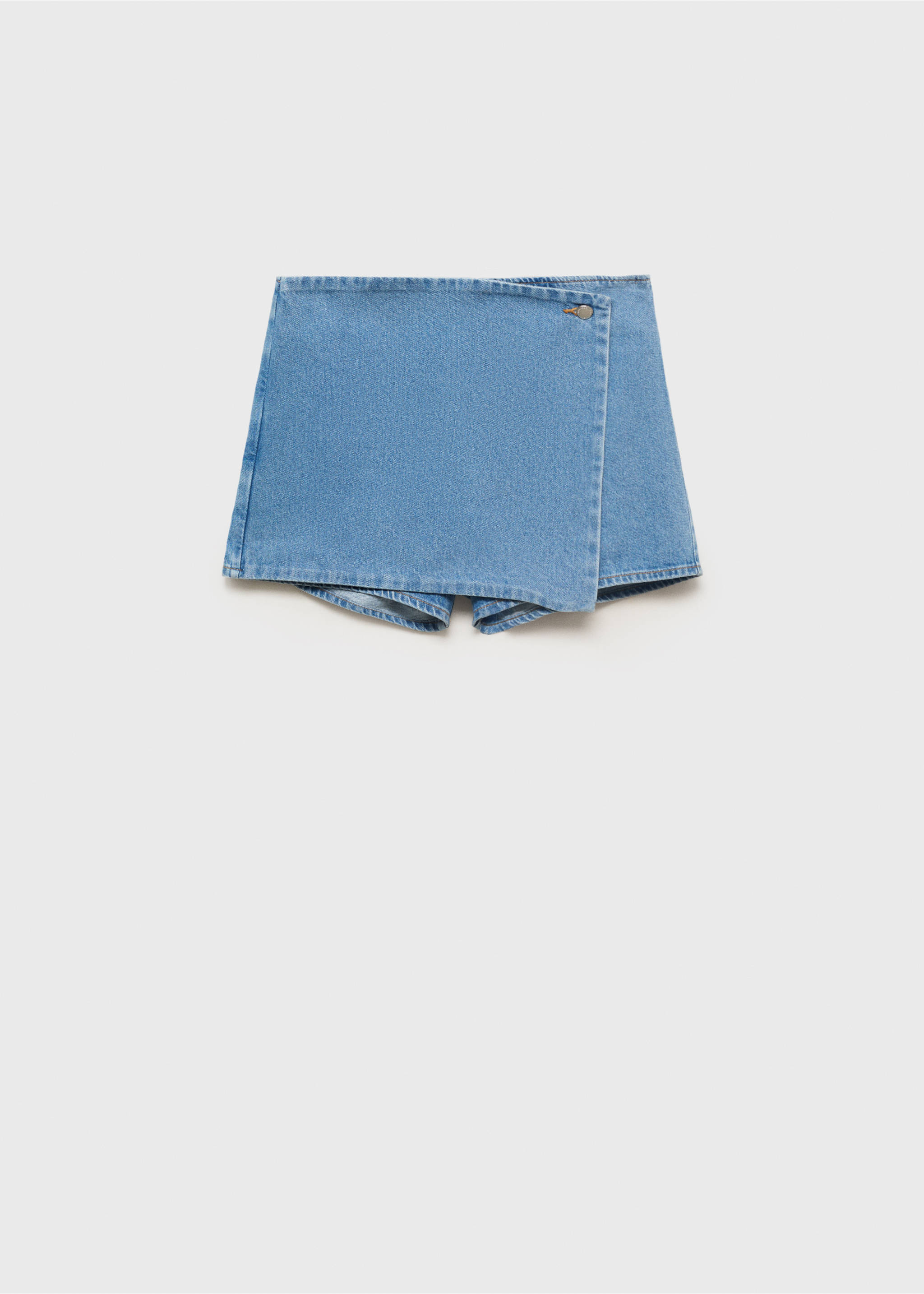 Wrapped denim skort - Article without model, Medium Blue. Ref: 17061257-00.