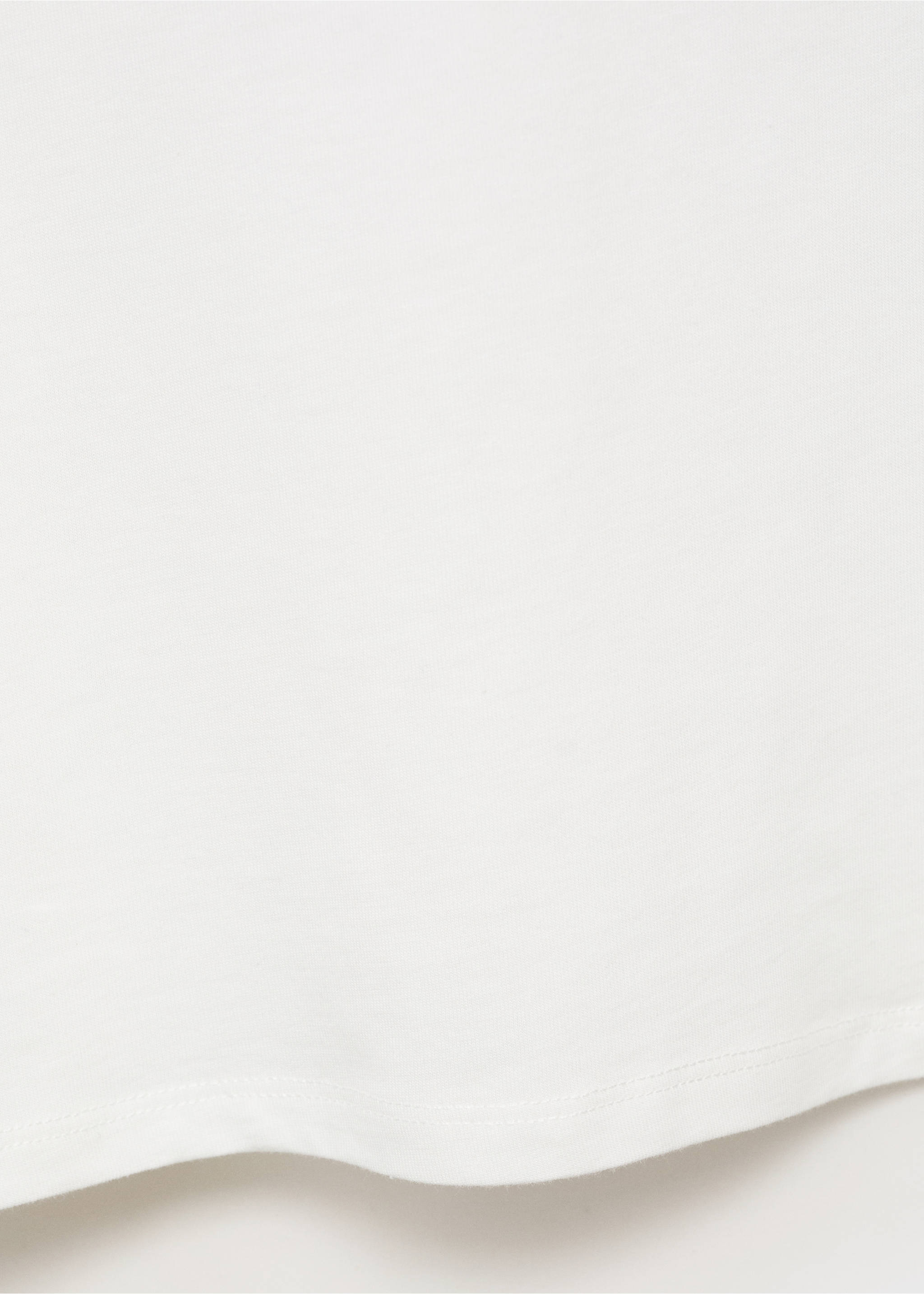 Cotton t-shirt with flower detail - Details of the article 0, Off White. Ref: 17061258-00.