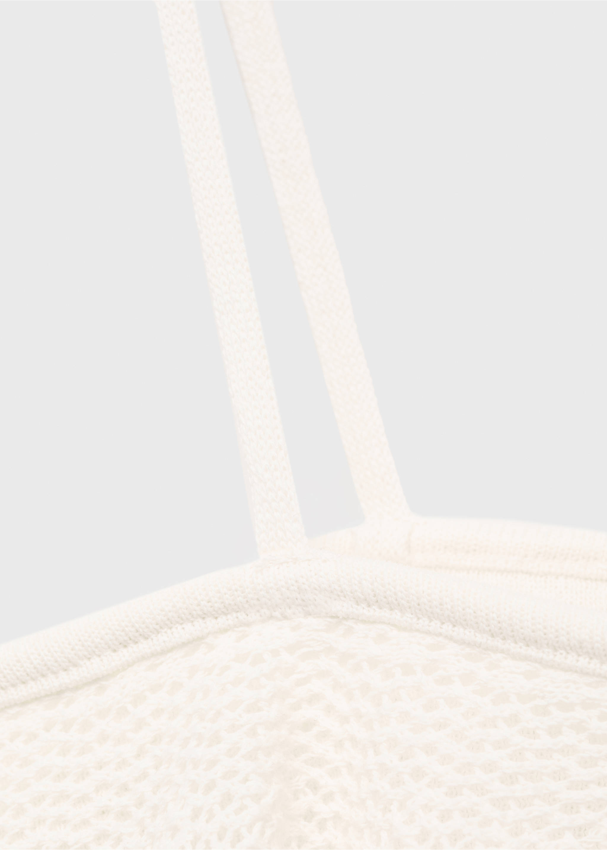 Ruffle knit top - Details of the article 0, White. Ref: 17061261-00.
