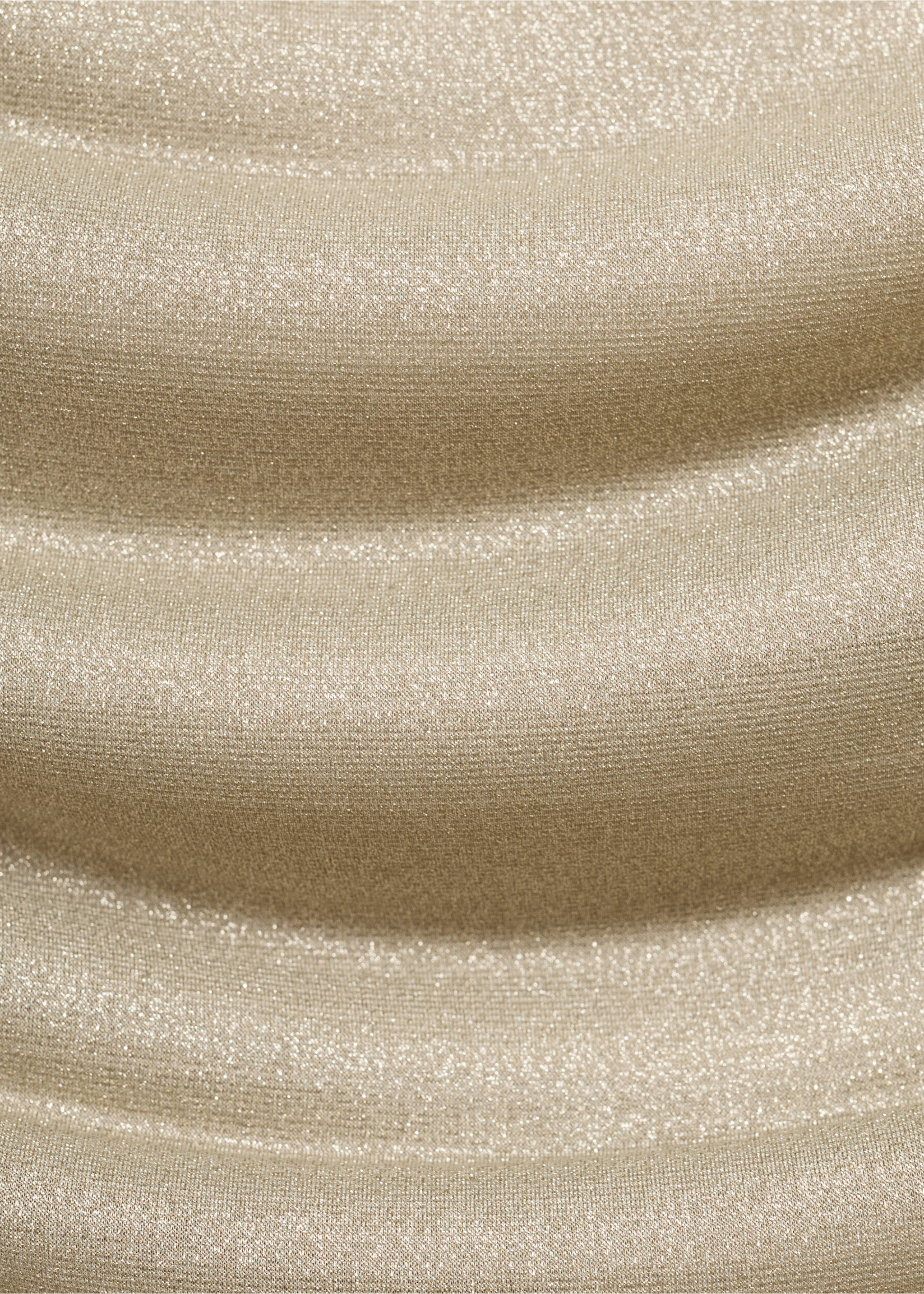 Lurex gathered skirt with cut-out - Details of the article 0, Gold. Ref: 17061262-00.
