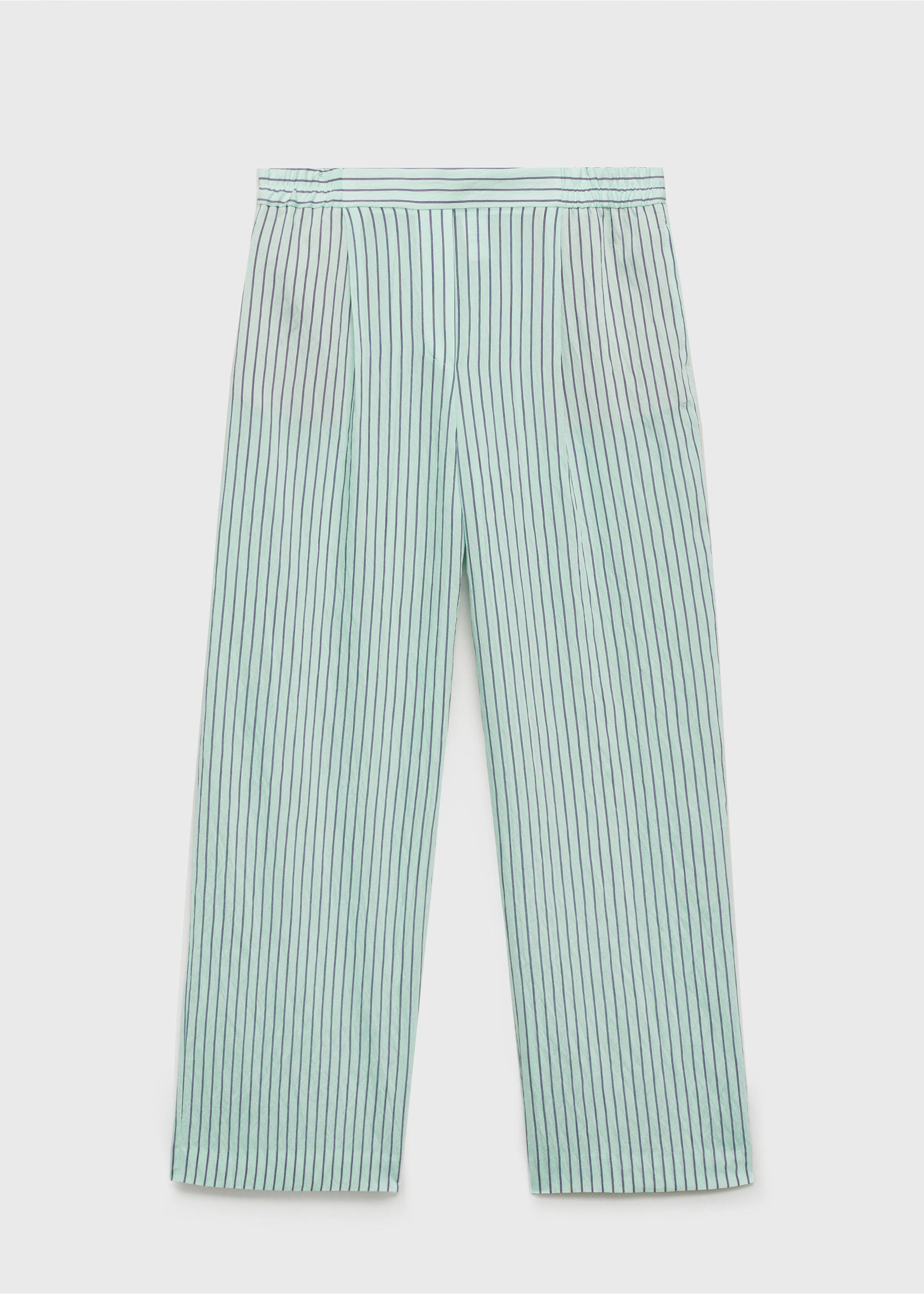 Striped flowy trousers - Article without model, Pastel Green. Ref: 17061265-00.