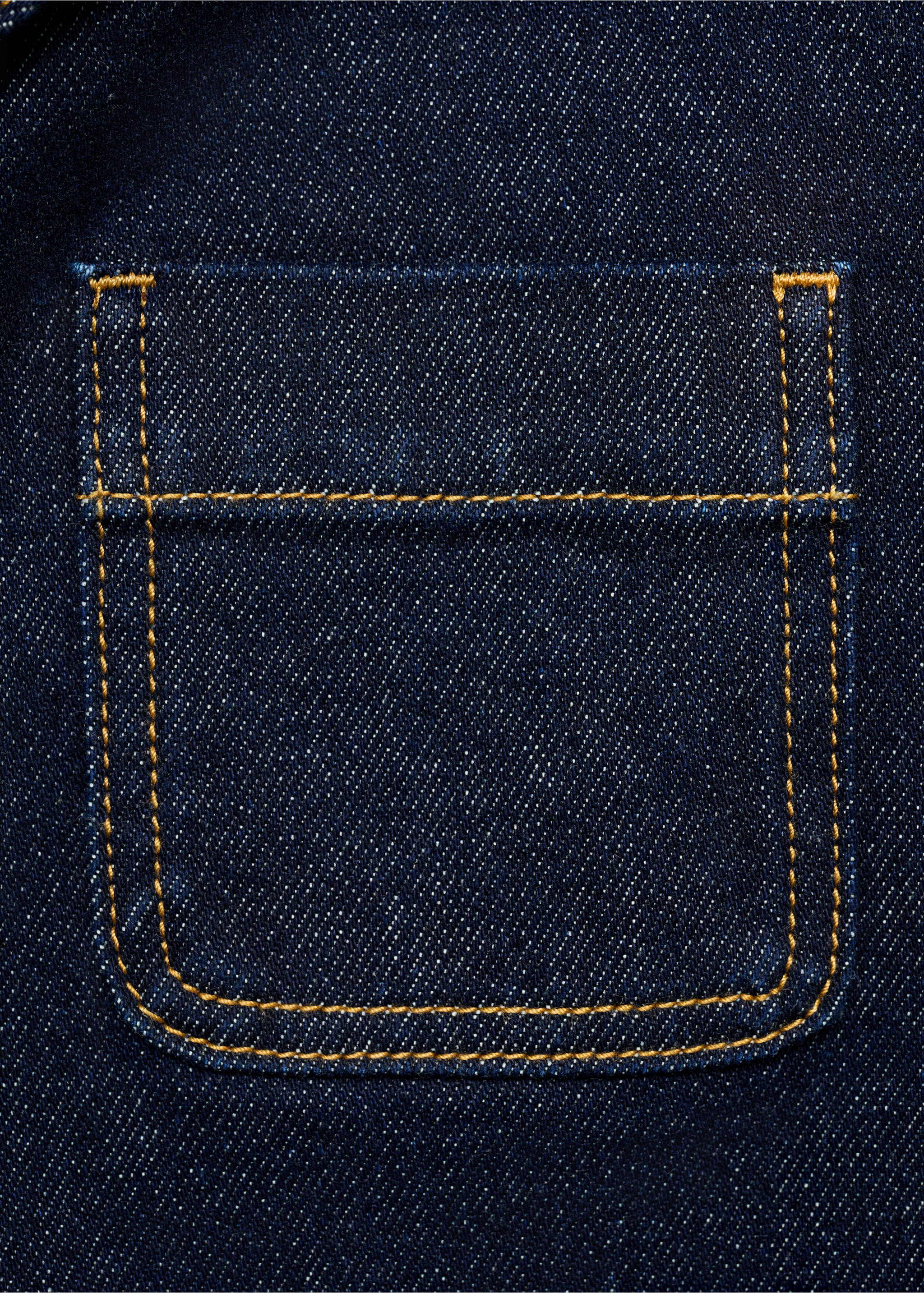 Fitted denim jacket with pockets - Details of the article 0, Open Blue. Ref: 17061266-00.