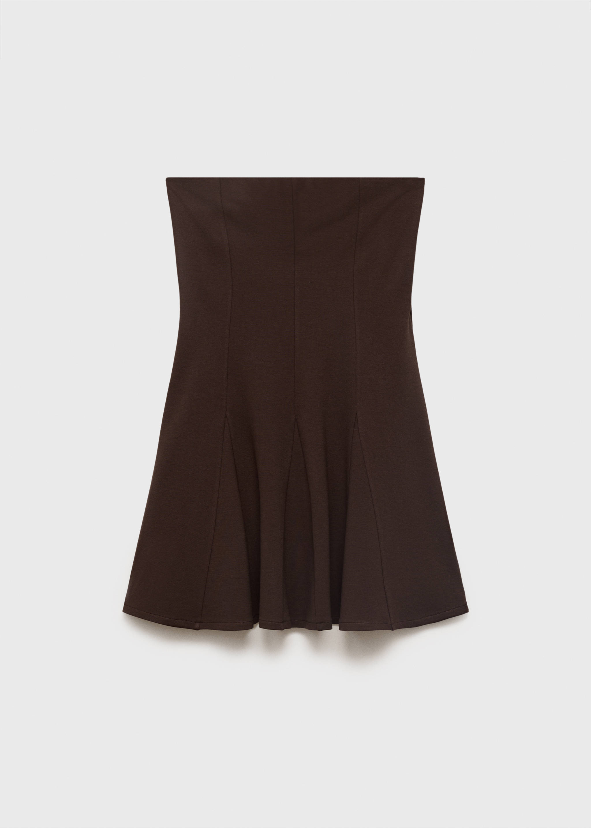 Robe bustier à plis plats - Article sans modèle, Marron. Ref: 17061268-00.