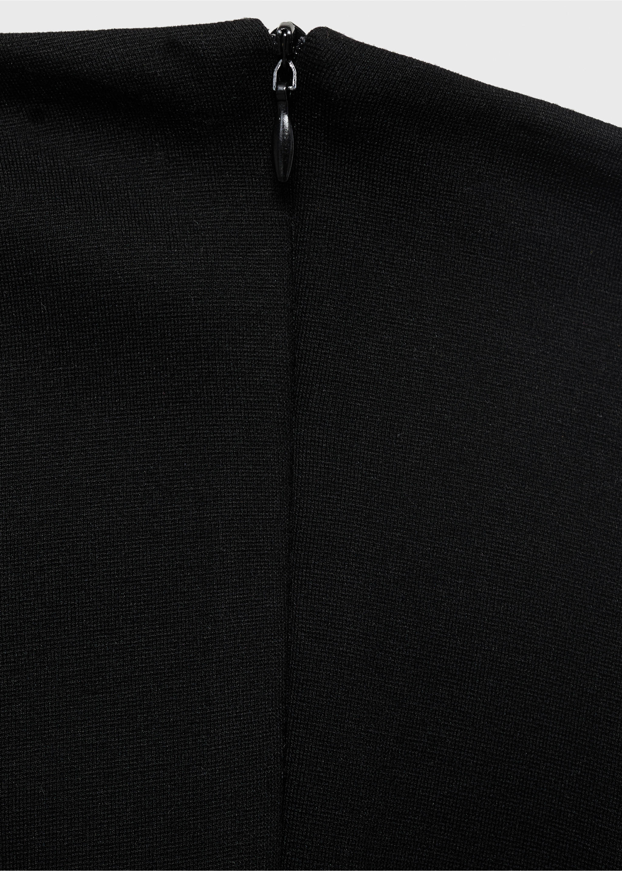 Strapless dress with pleats - Details of the article 0, Black. Ref: 17061268-00.