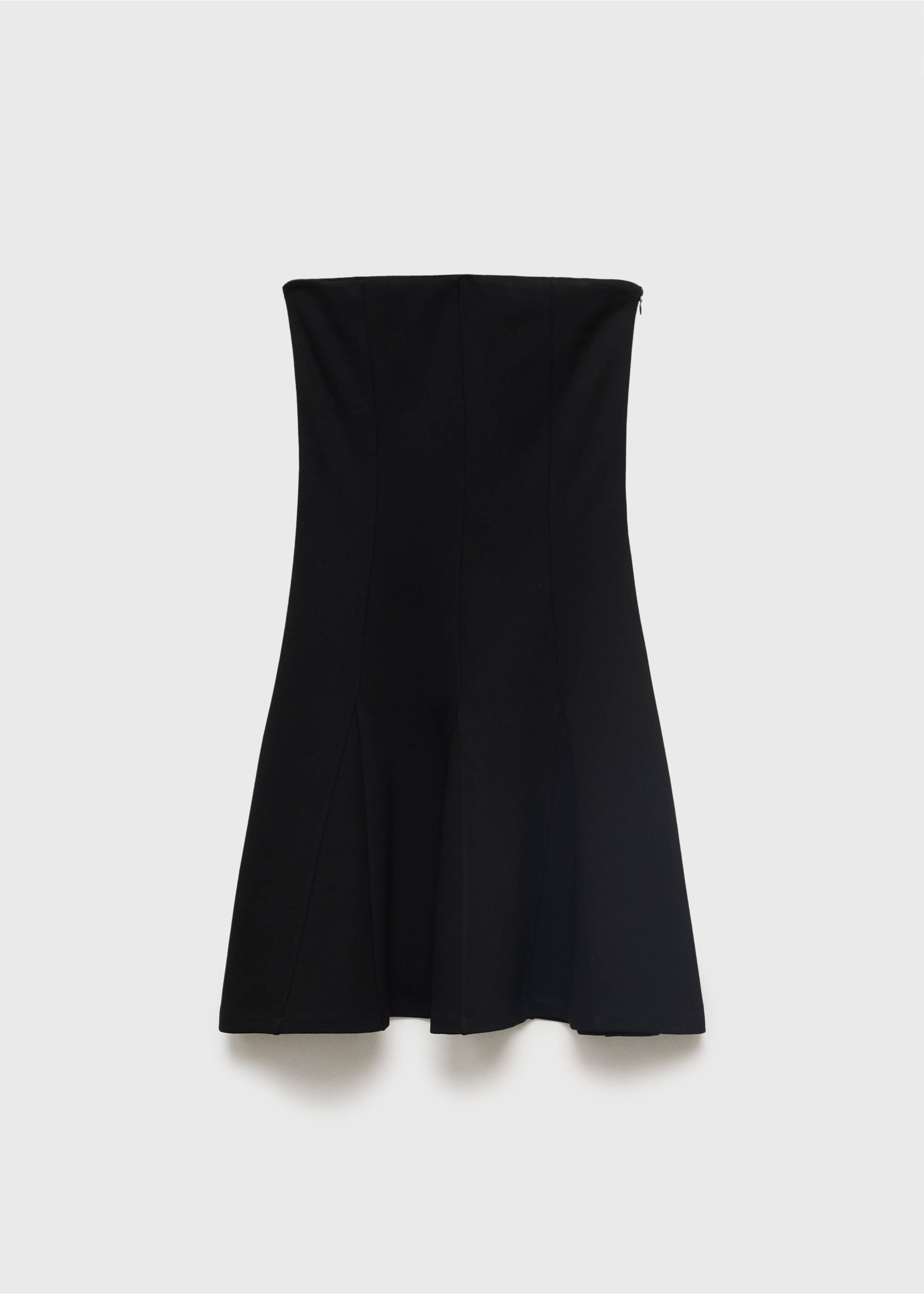 Strapless dress with pleats - Article without model, Black. Ref: 17061268-00.
