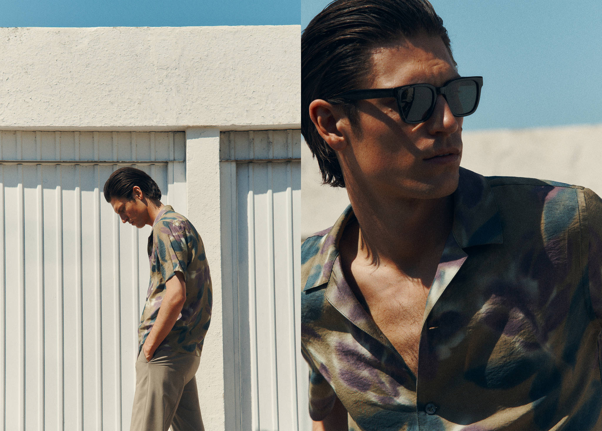 Printed short-sleeved shirt - Panoramic plane