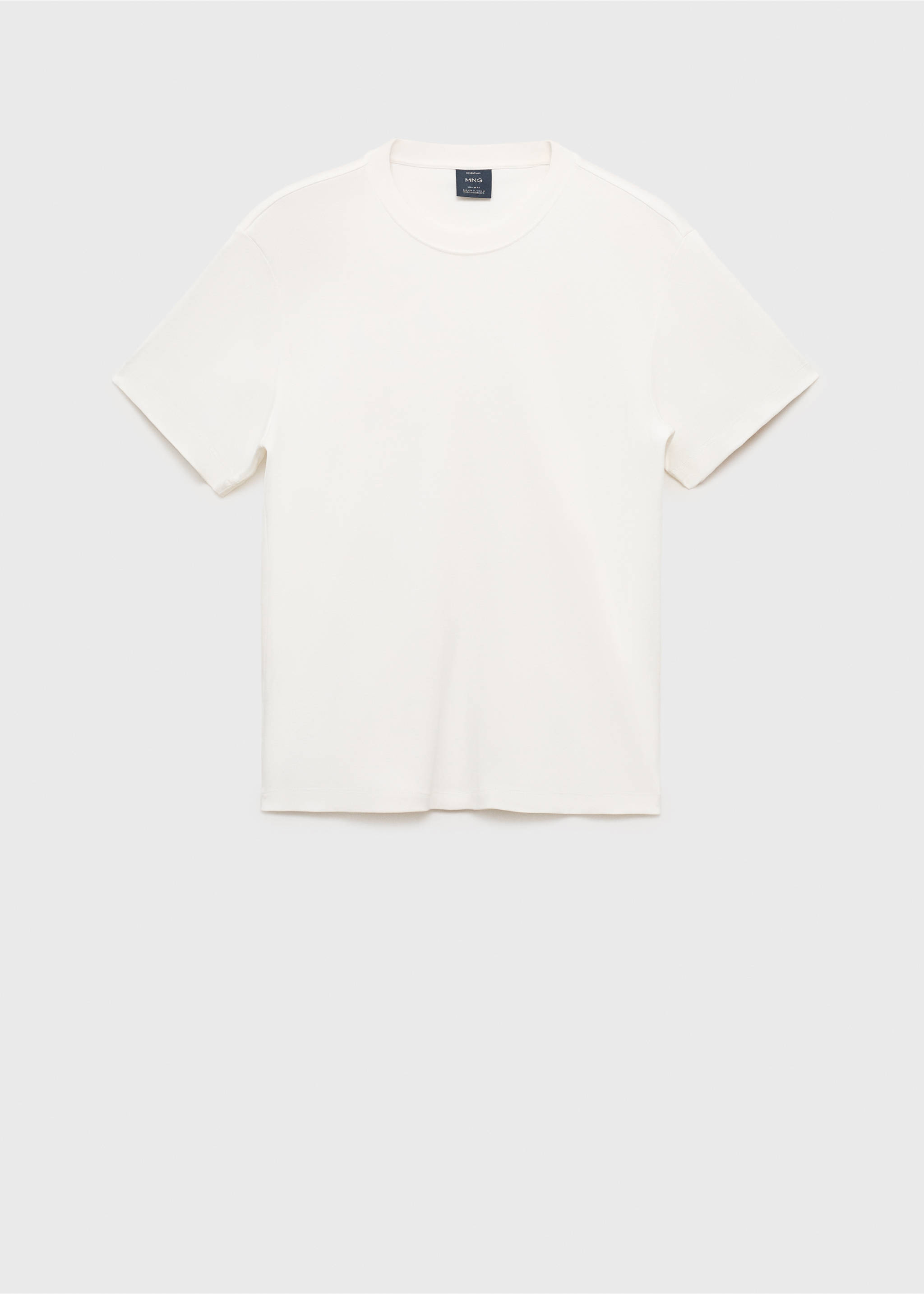 Medium weight regular fit T-shirt - Article without model, White. Ref: 17061279-00.
