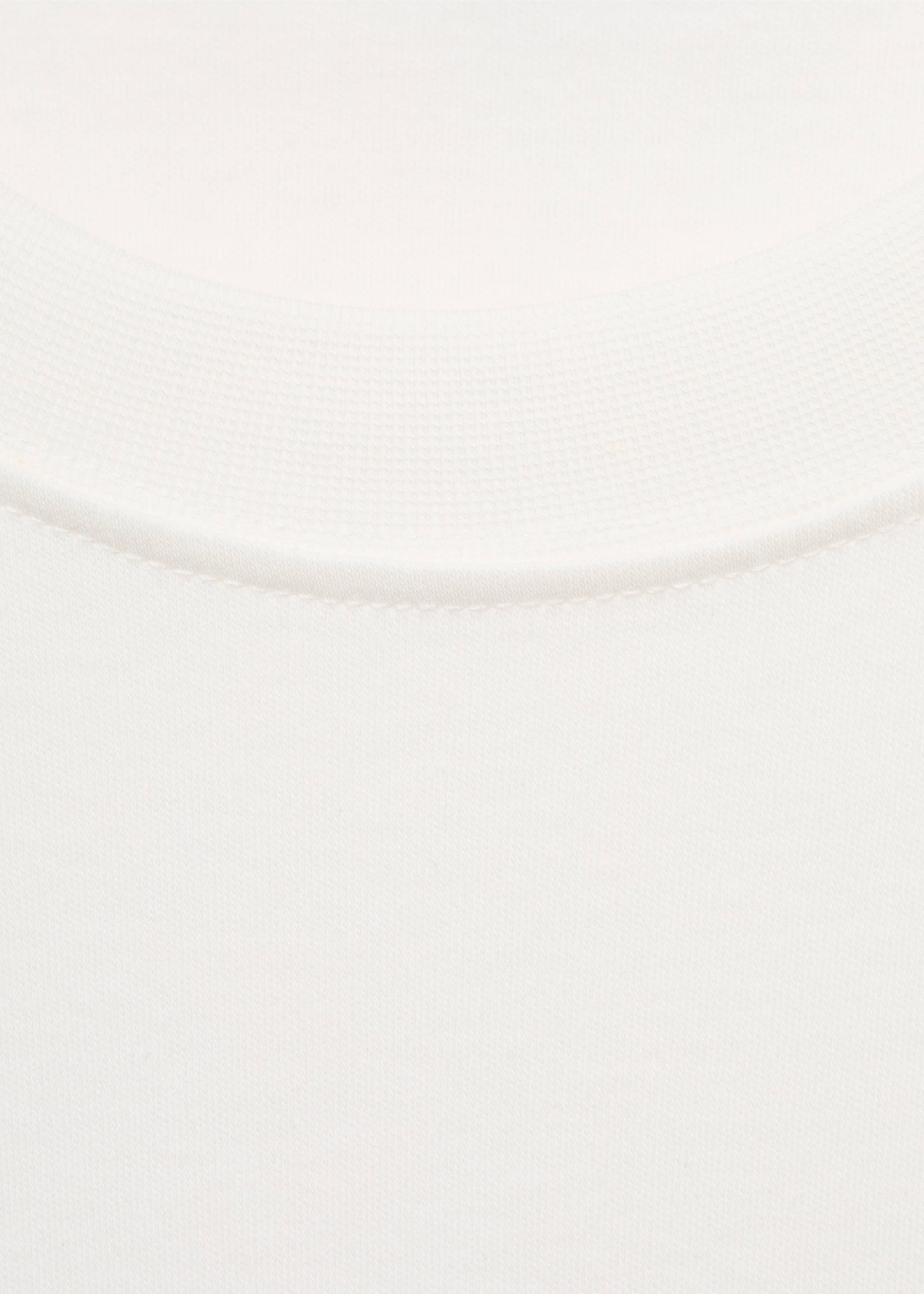Medium weight regular fit T-shirt - Details of the article 8, White. Ref: 17061279-00.