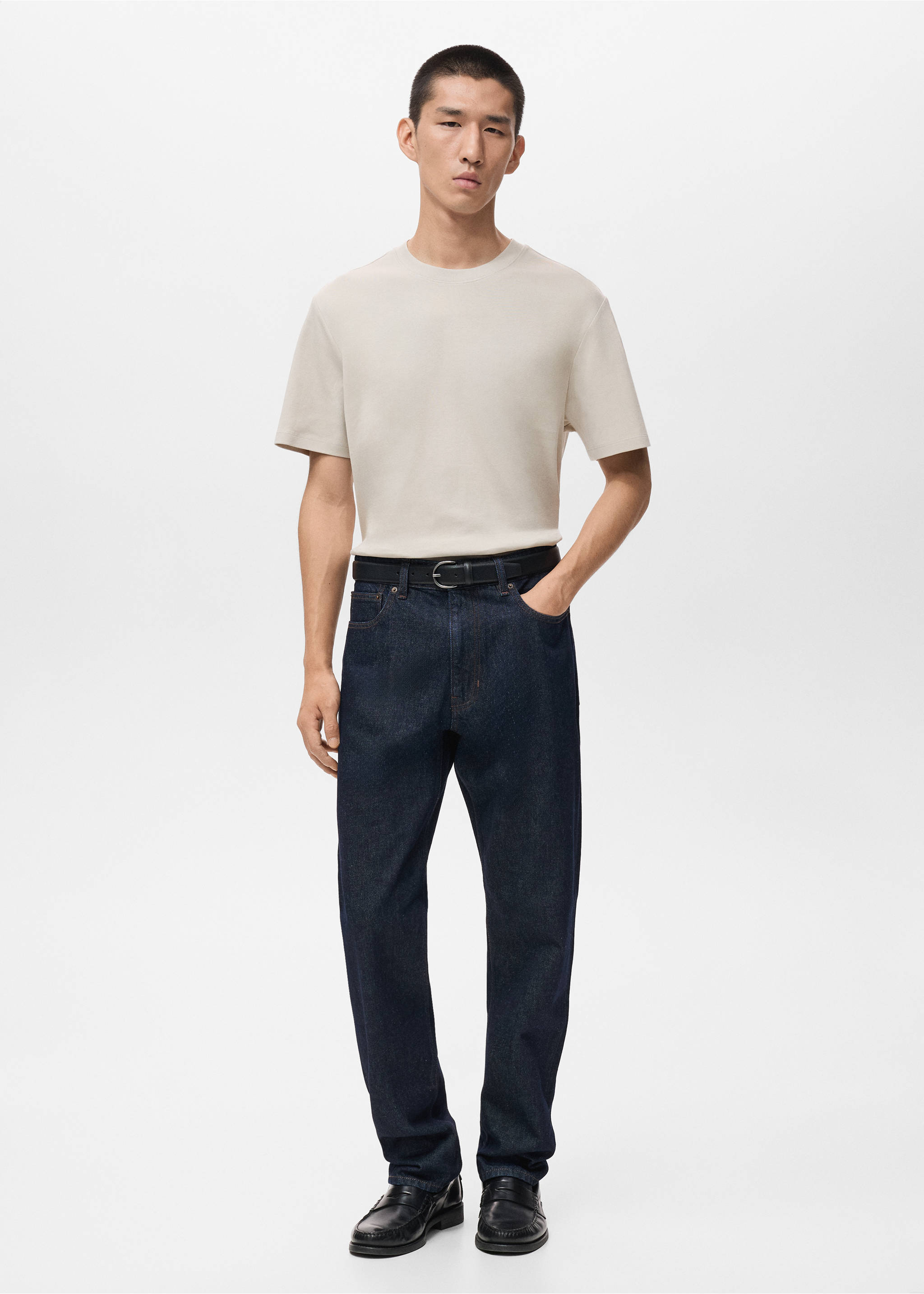 Medium weight regular fit T-shirt - General plane, Sand. Ref: 17061279-00.