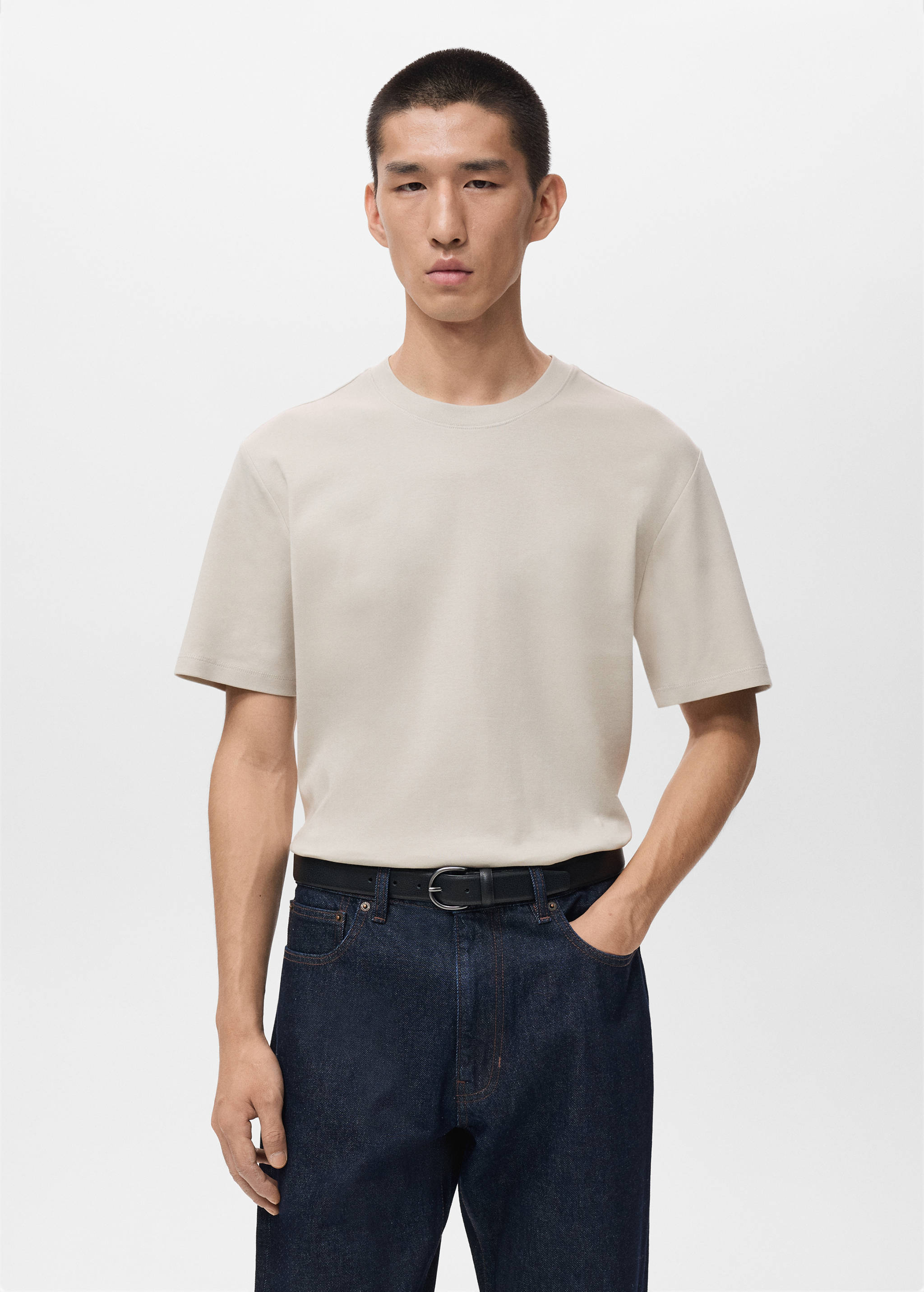 Medium weight regular fit T-shirt - Medium plane