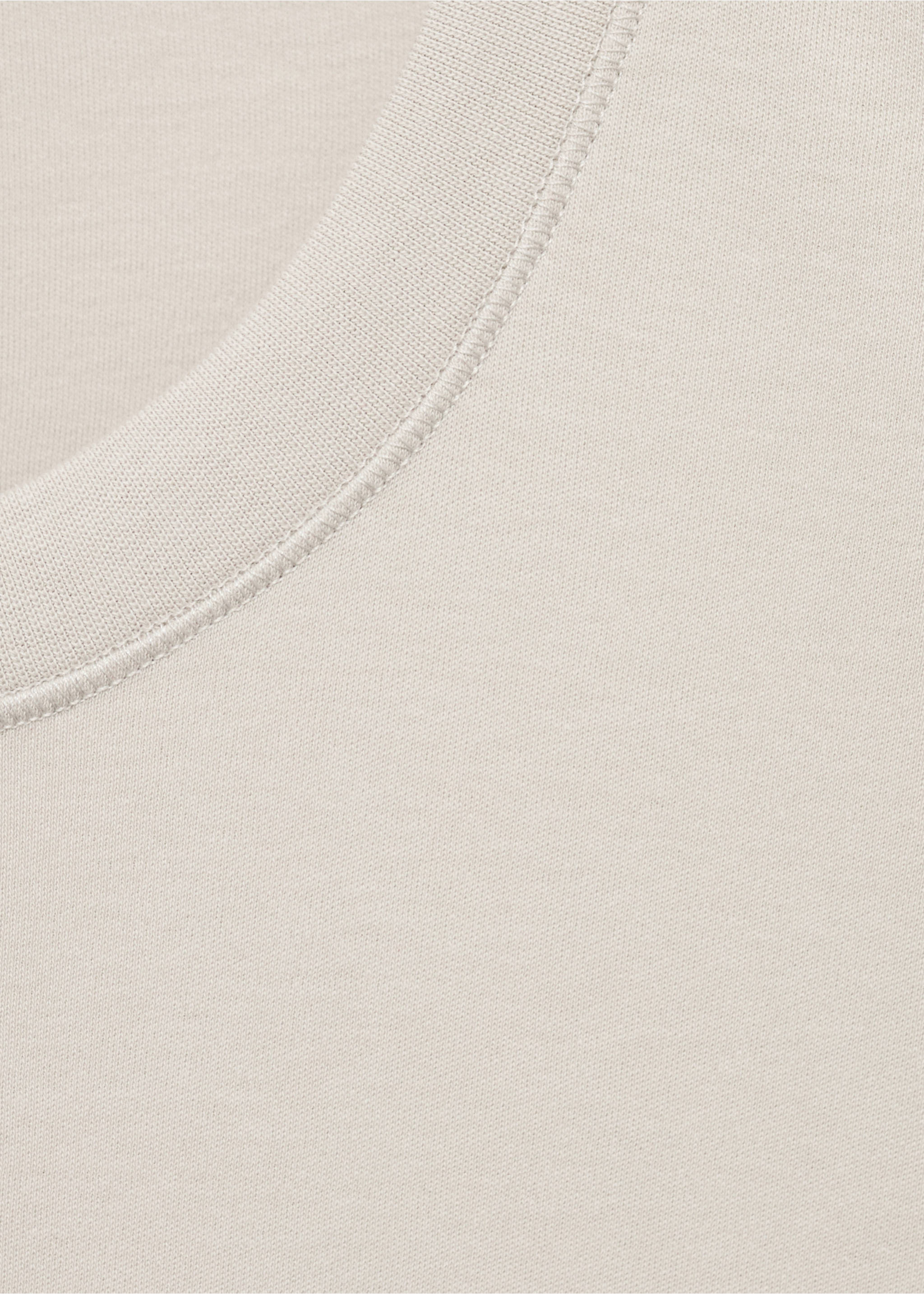 Medium weight regular fit T-shirt - Details of the article 8, Sand. Ref: 17061279-00.