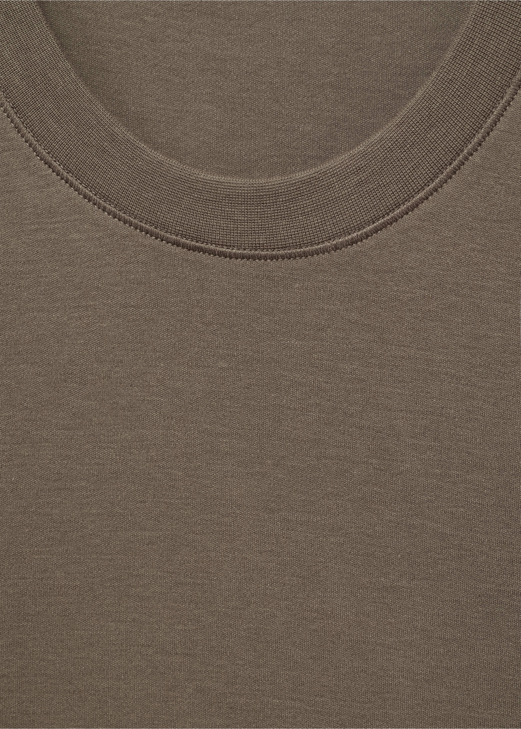 Medium weight regular fit T-shirt - Details of the article 8, Medium Brown. Ref: 17061279-00.
