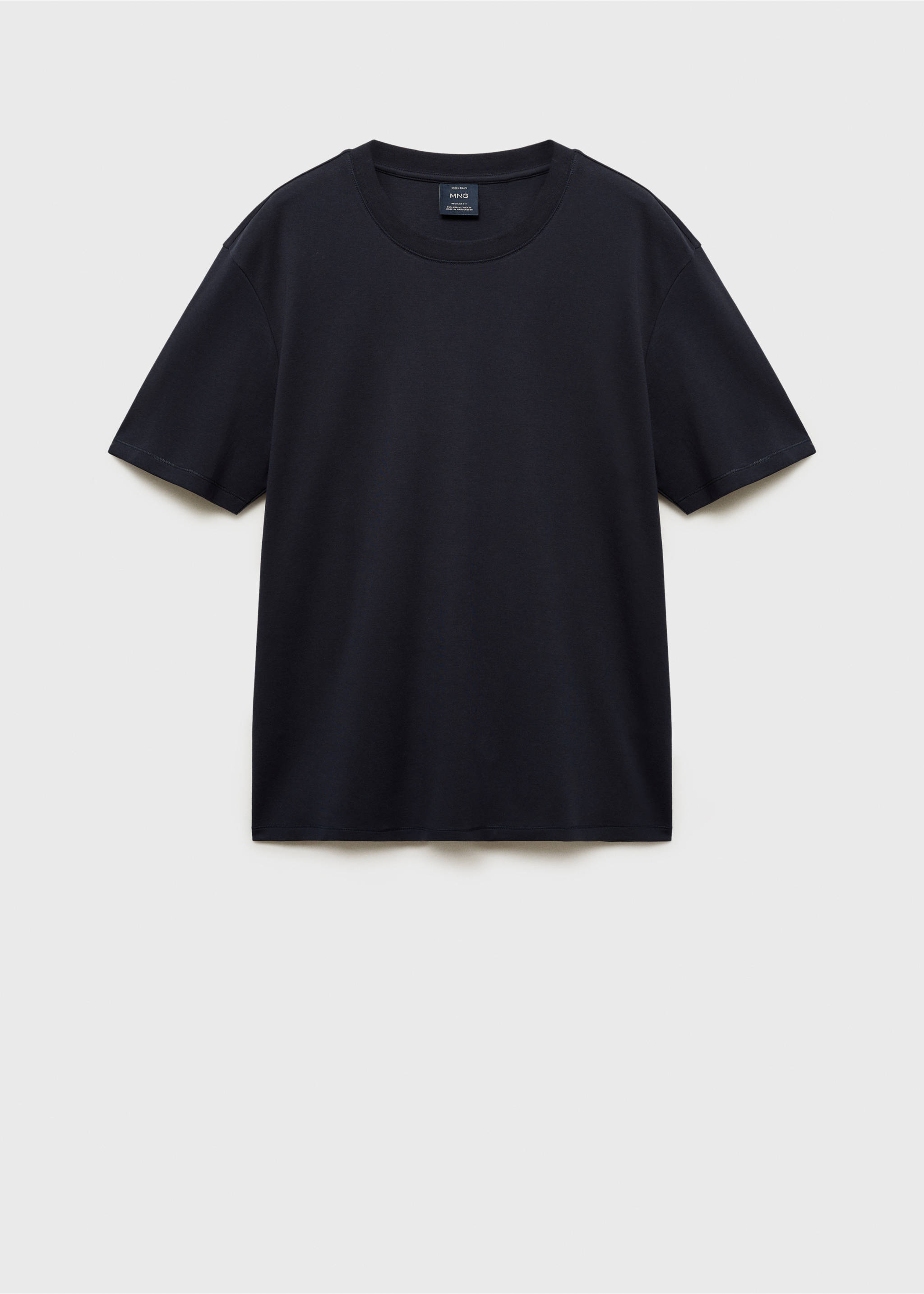 Medium weight regular fit T-shirt - Article without model, Dark Navy. Ref: 17061279-00.
