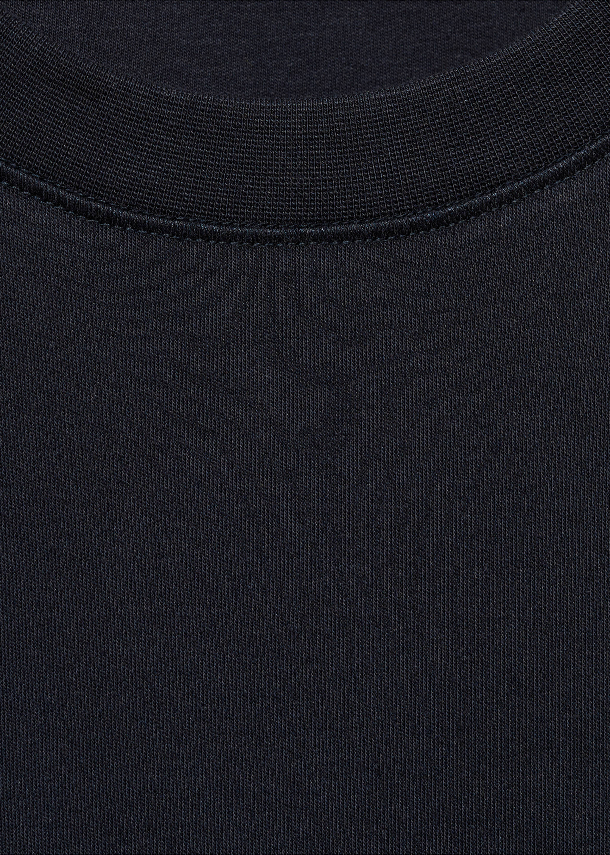 Medium weight regular fit T-shirt - Details of the article 8, Dark Navy. Ref: 17061279-00.