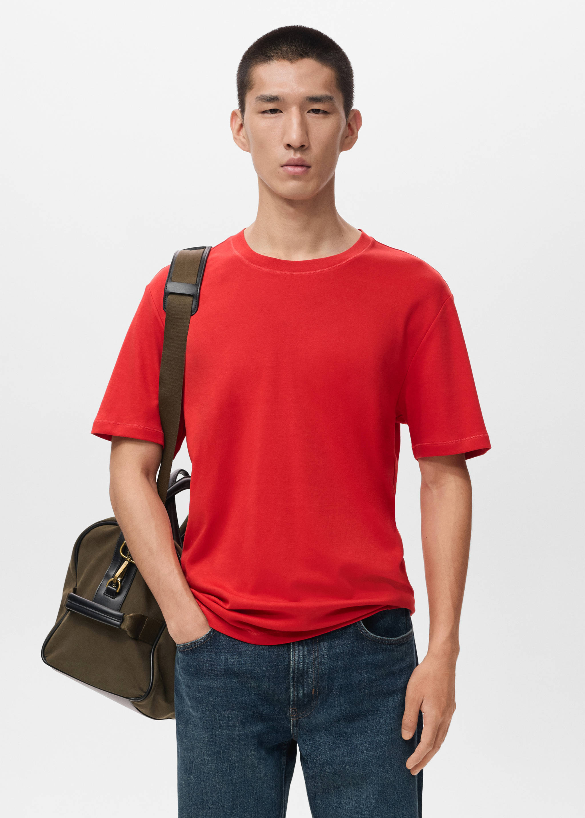 Medium weight regular fit T-shirt - Medium plane