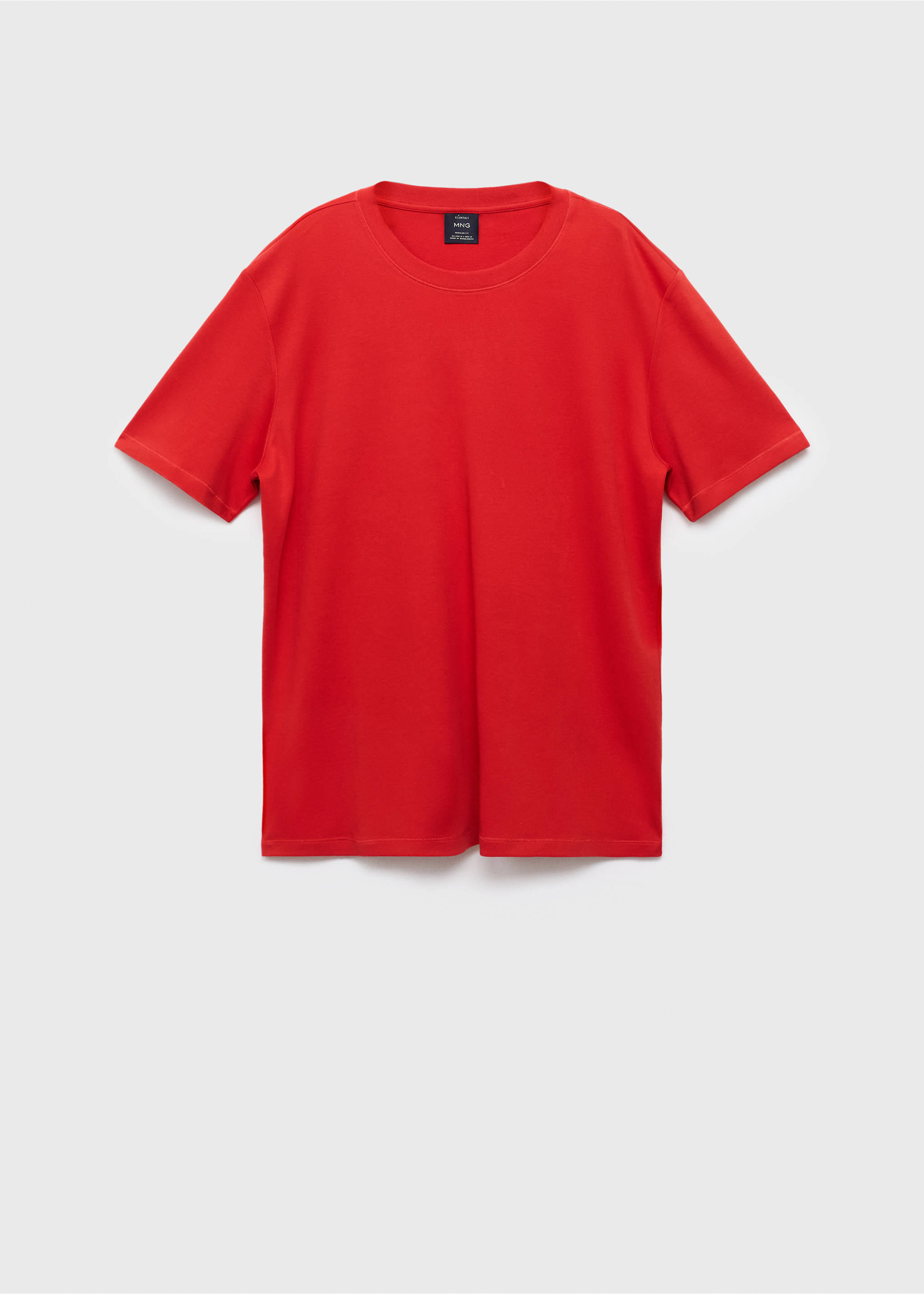 Medium weight regular fit T-shirt - Article without model, Red. Ref: 17061279-00.