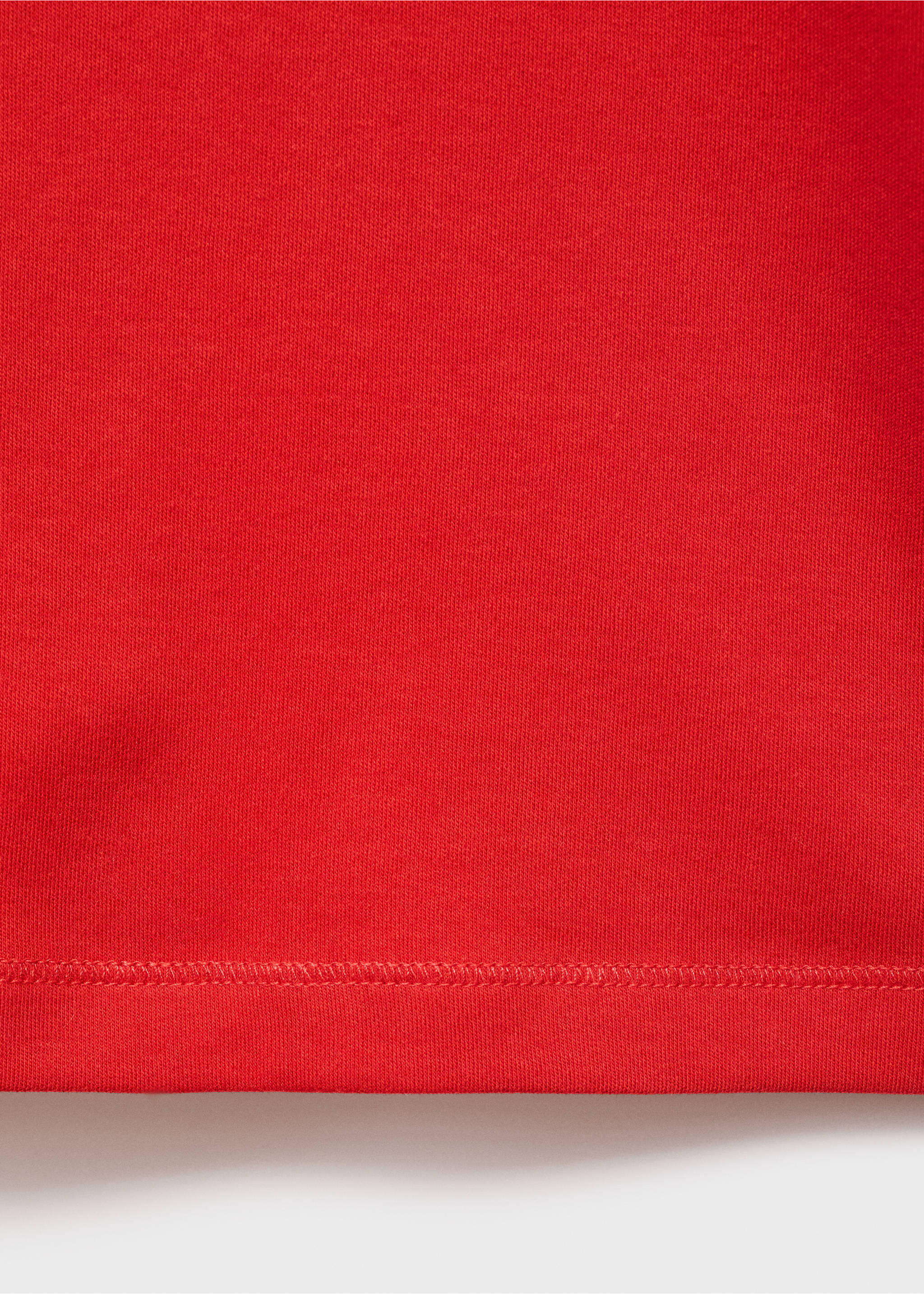 Medium weight regular fit T-shirt - Details of the article 0, Red. Ref: 17061279-00.
