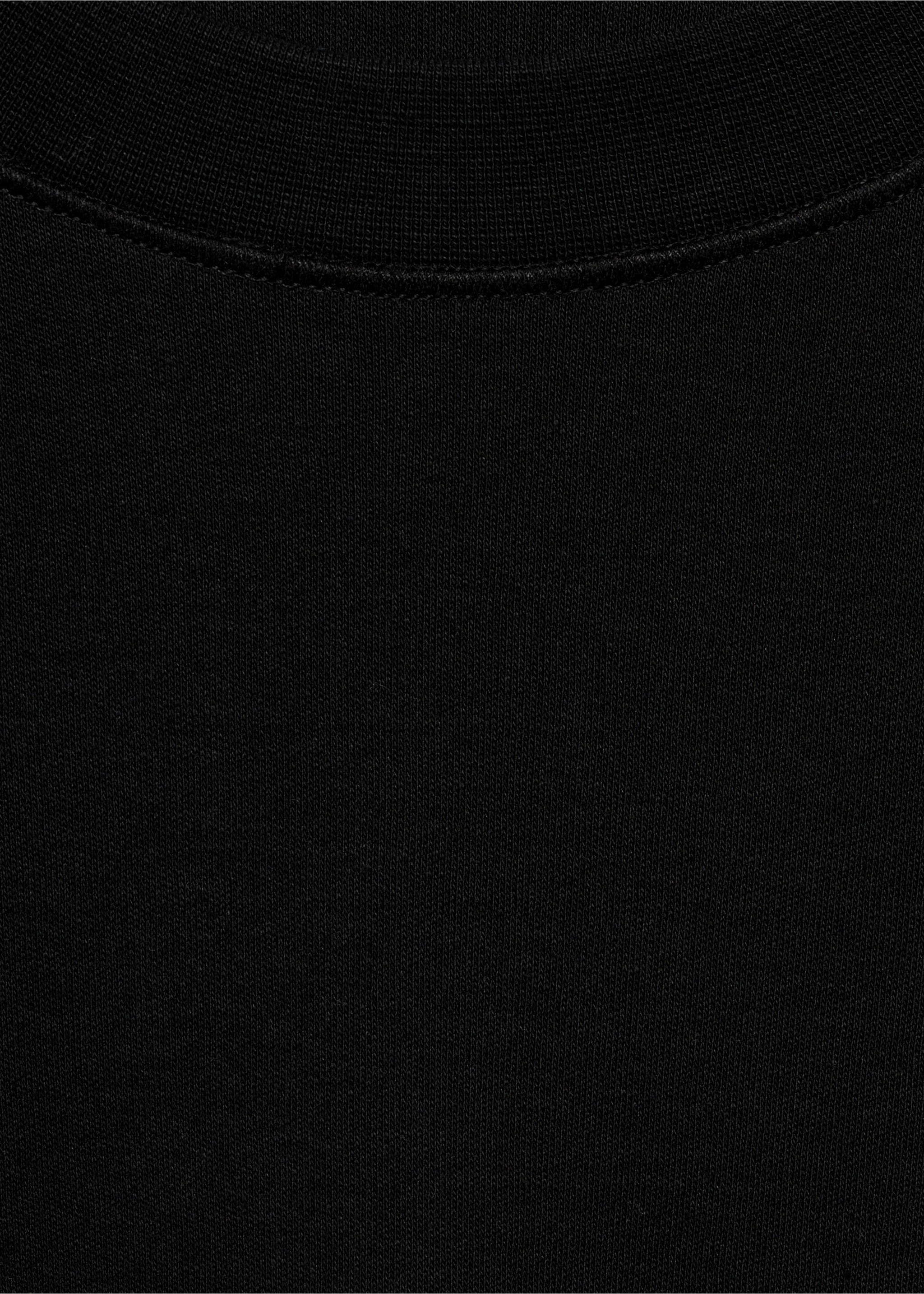 Medium weight regular fit T-shirt - Details of the article 8, Black. Ref: 17061279-00.