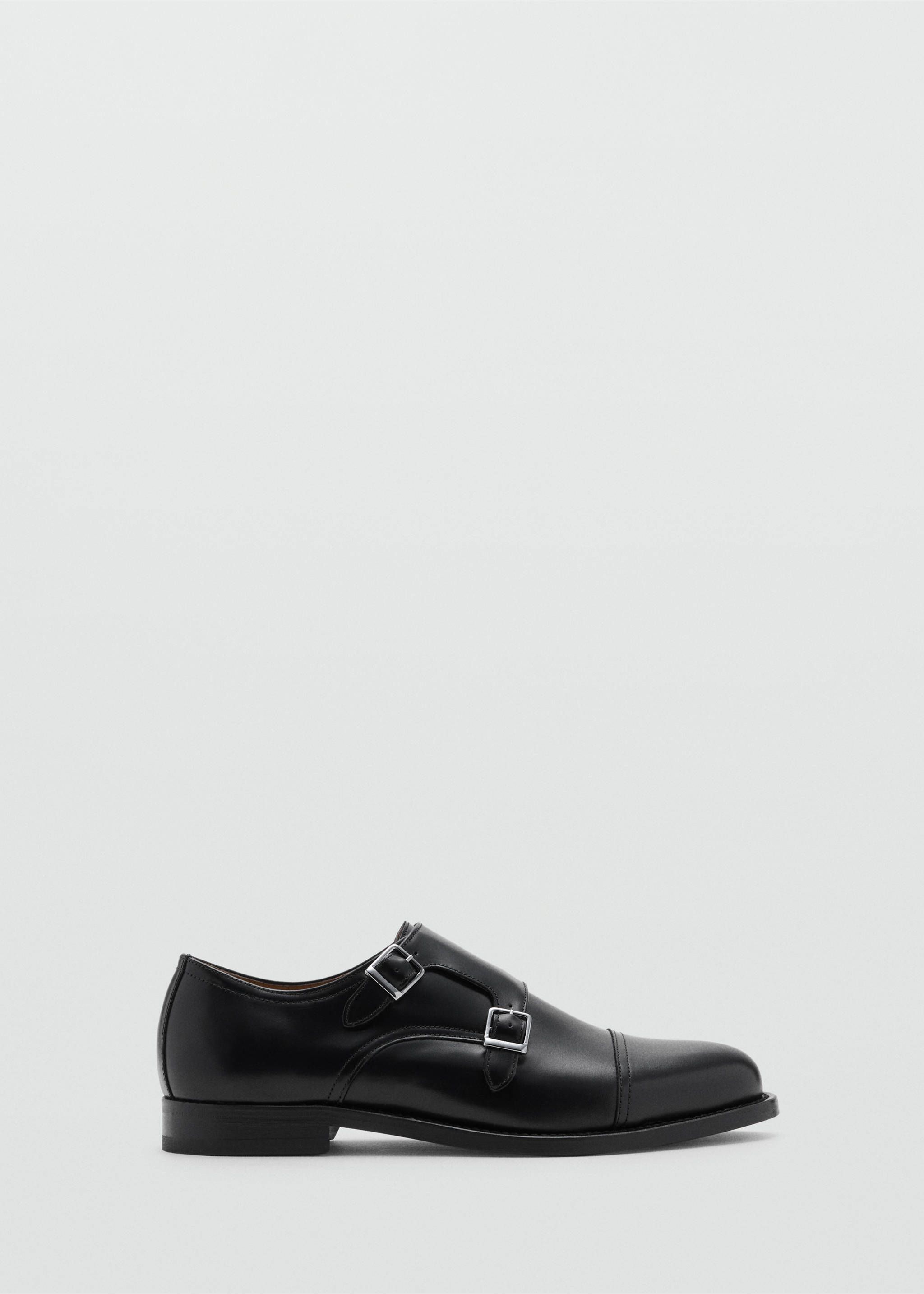 Double buckle leather shoe - Article without model, Black. Ref: 17061281-00.