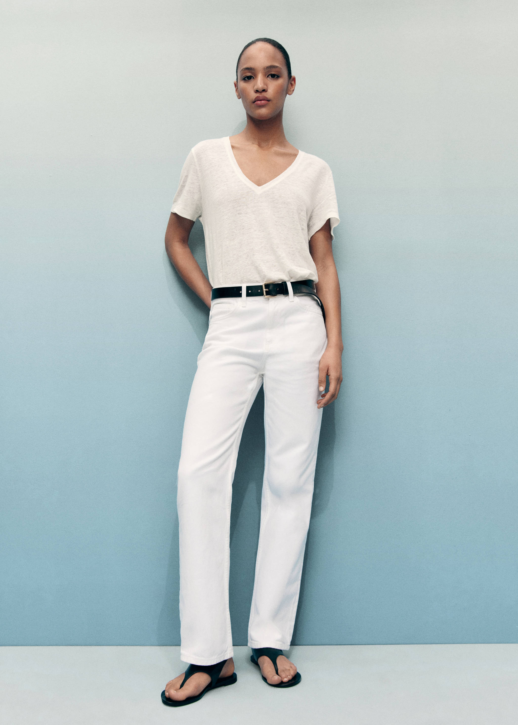 Matilda medium-rise straight-fit jeans - General plane