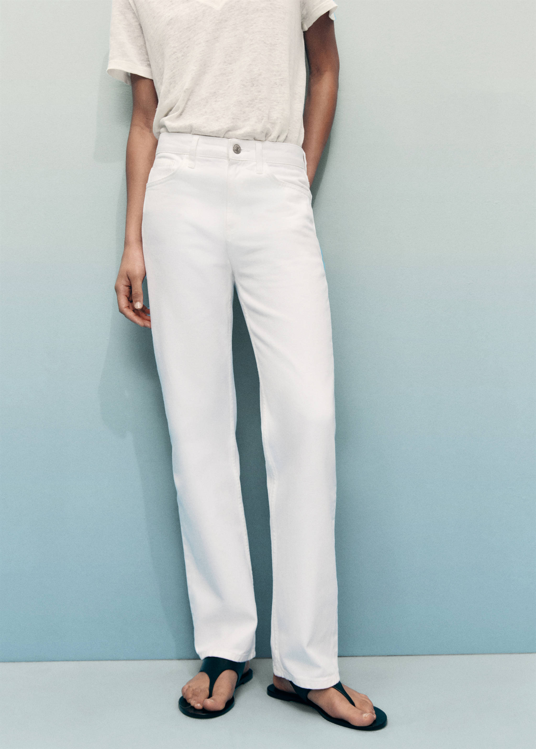 Matilda medium-rise straight-fit jeans - Medium plane