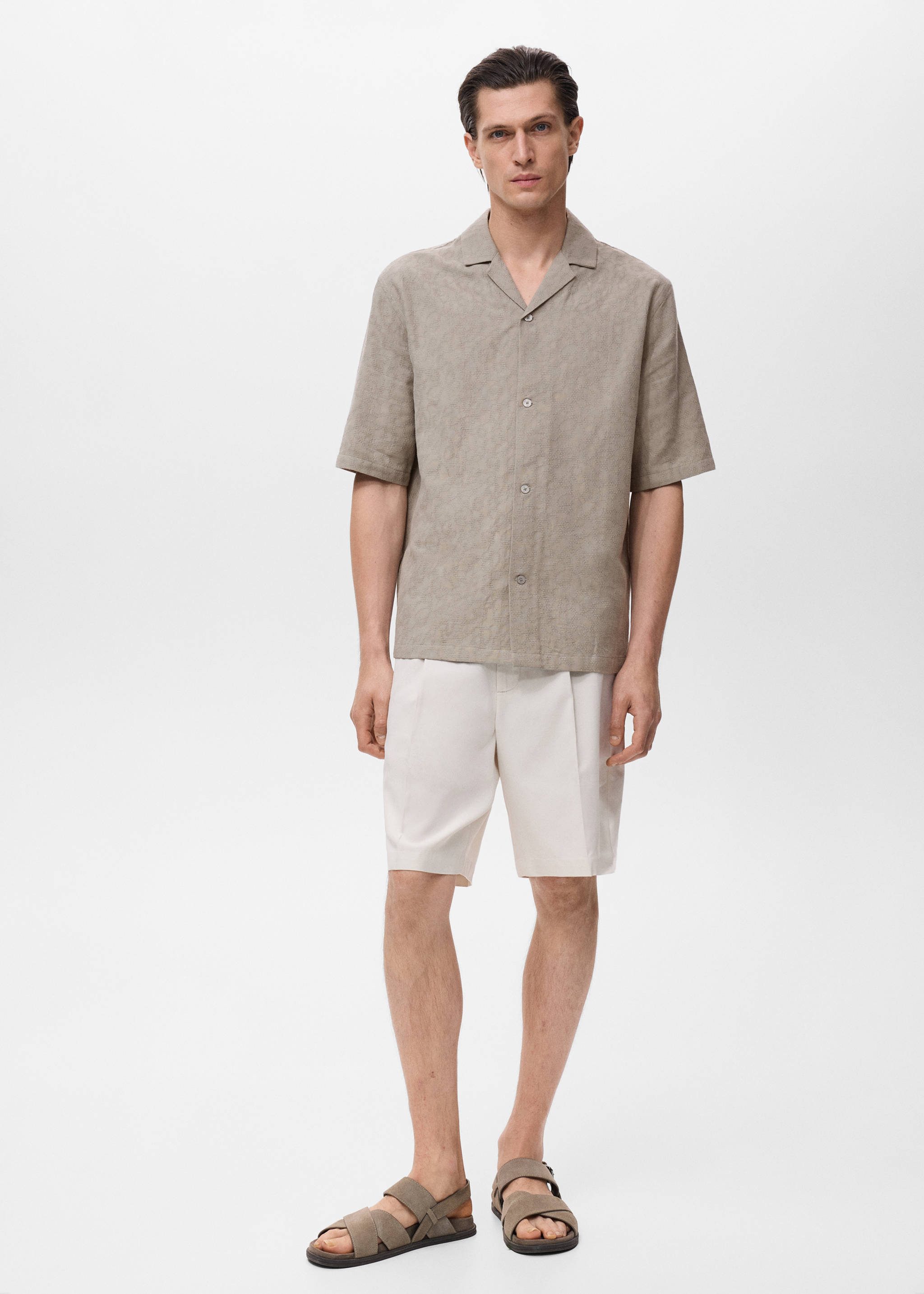100% embroidered cotton shirt - General plane