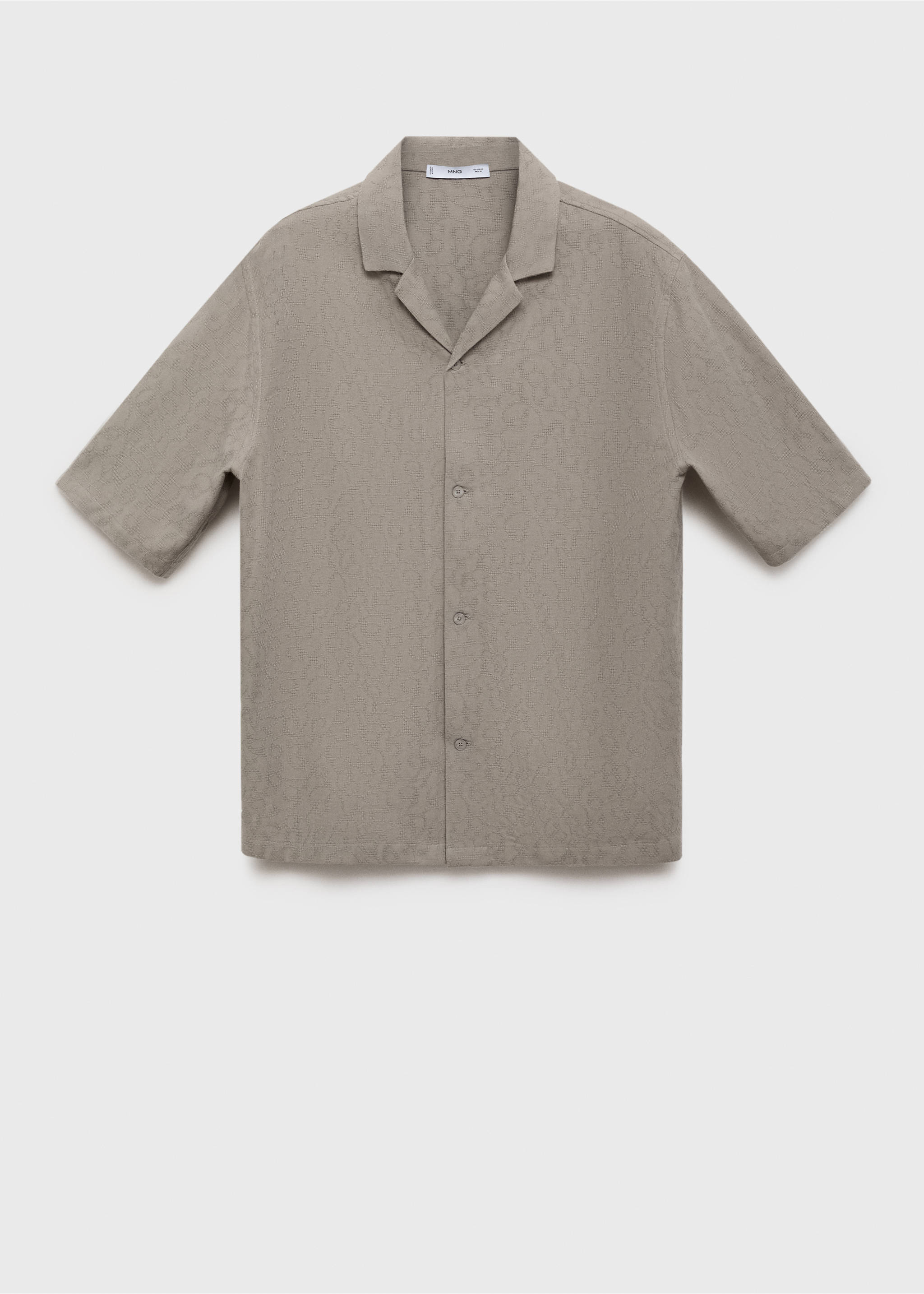 100% embroidered cotton shirt - Article without model, Khaki. Ref: 17061285-00.