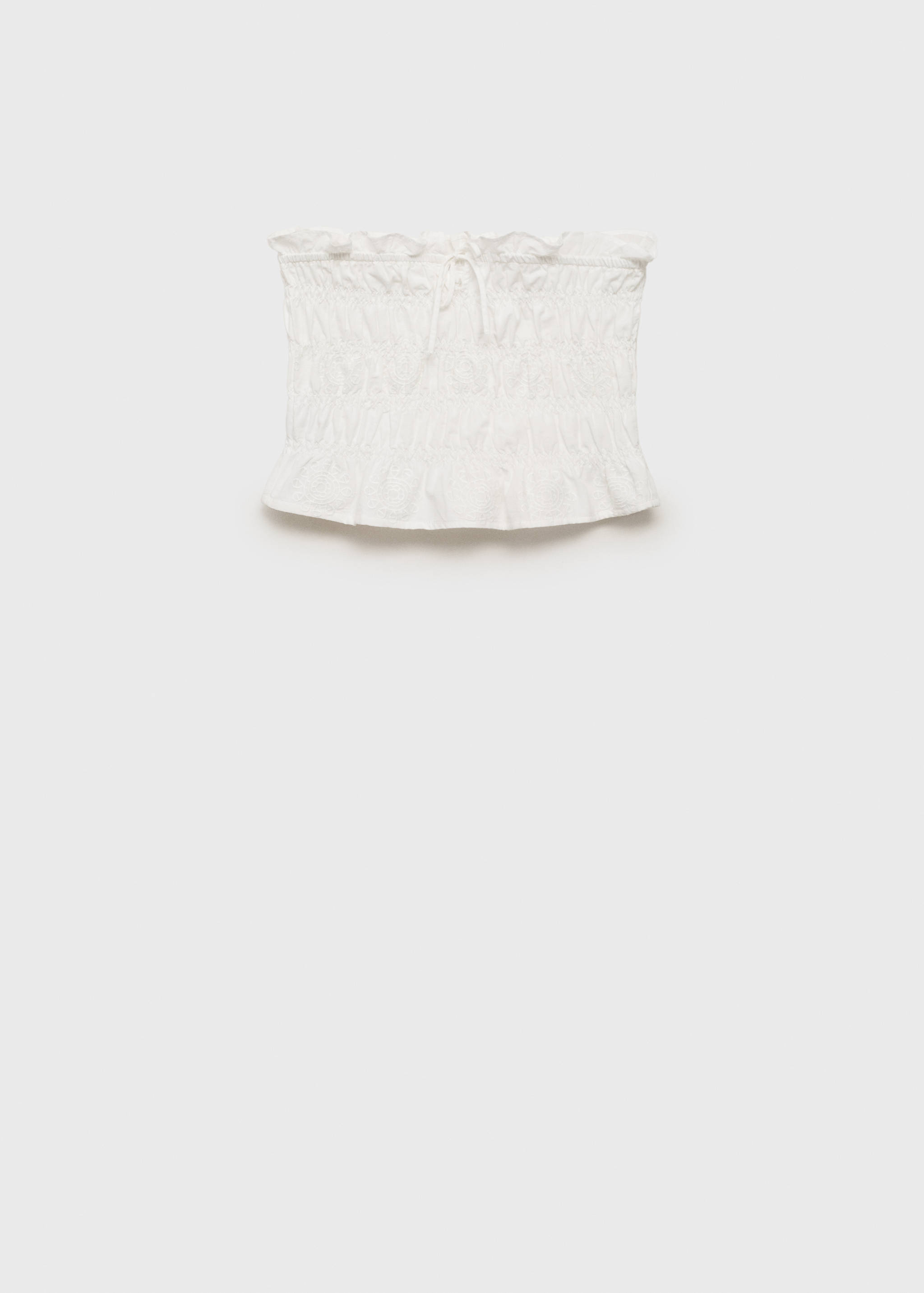Broderad crop-top - Artikel utan modell