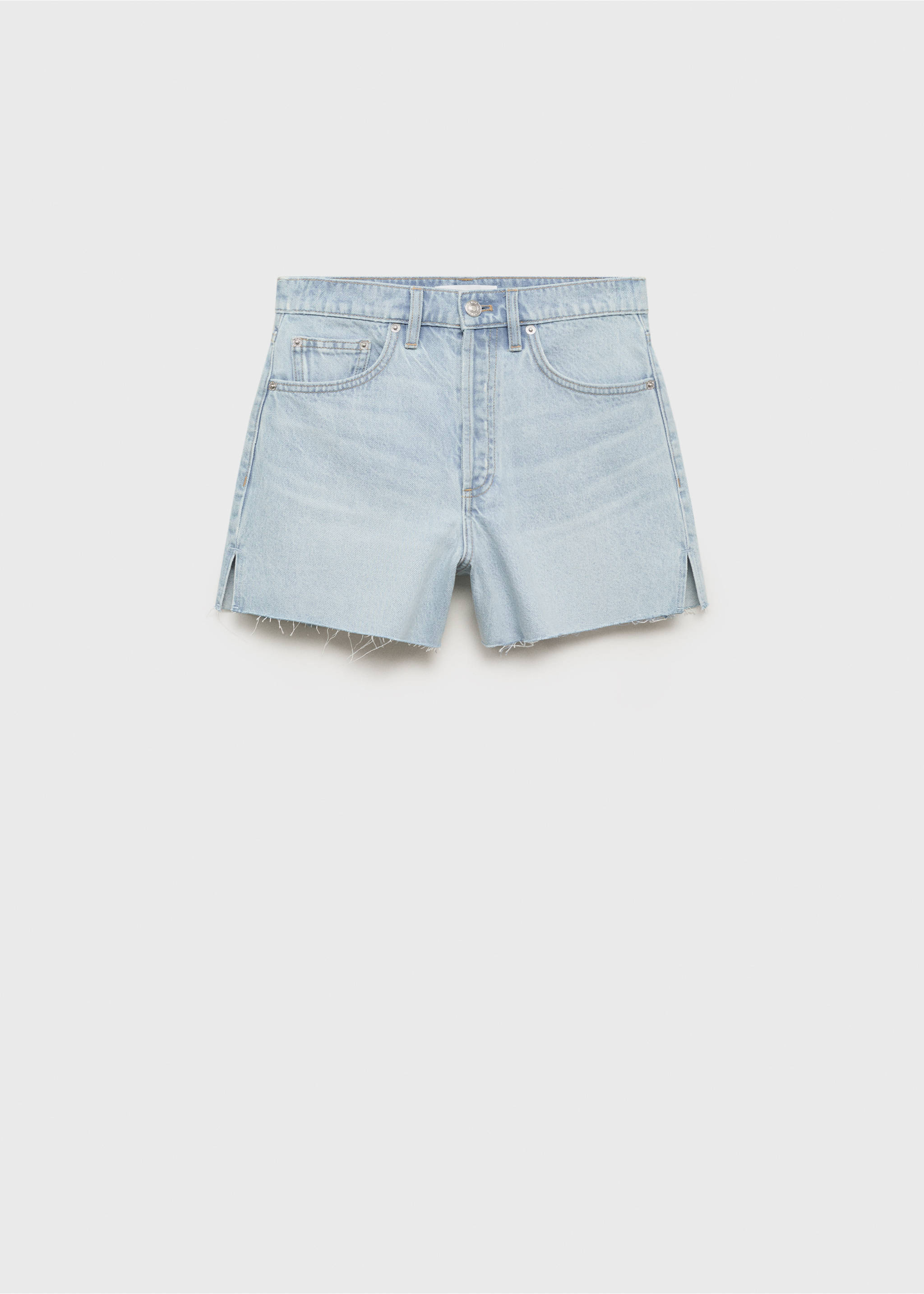 Jeansshorts mit ausgefranstem Saum - Artikel ohne Model, Hellblau. Ref: 17061515-00.